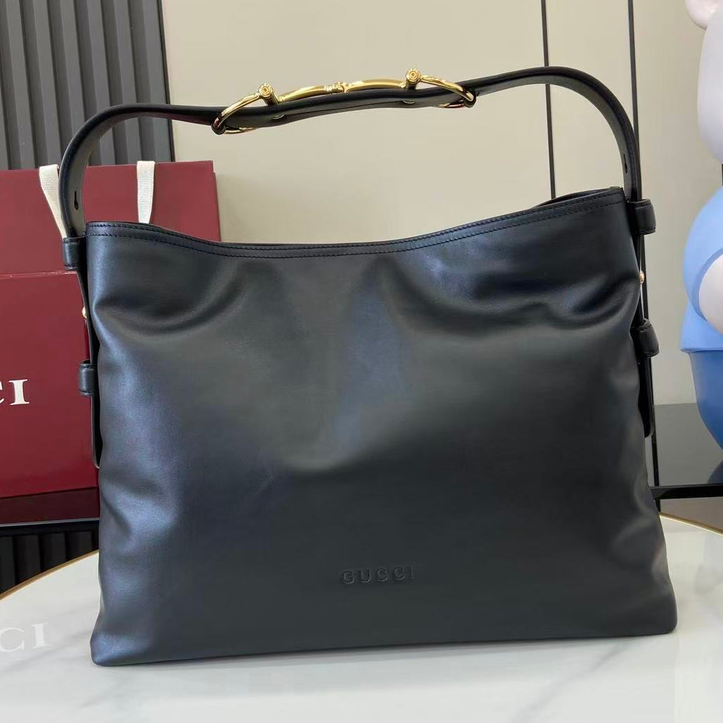 GG 25 Beatrix Handbag Black Smooth Cowhide 290511