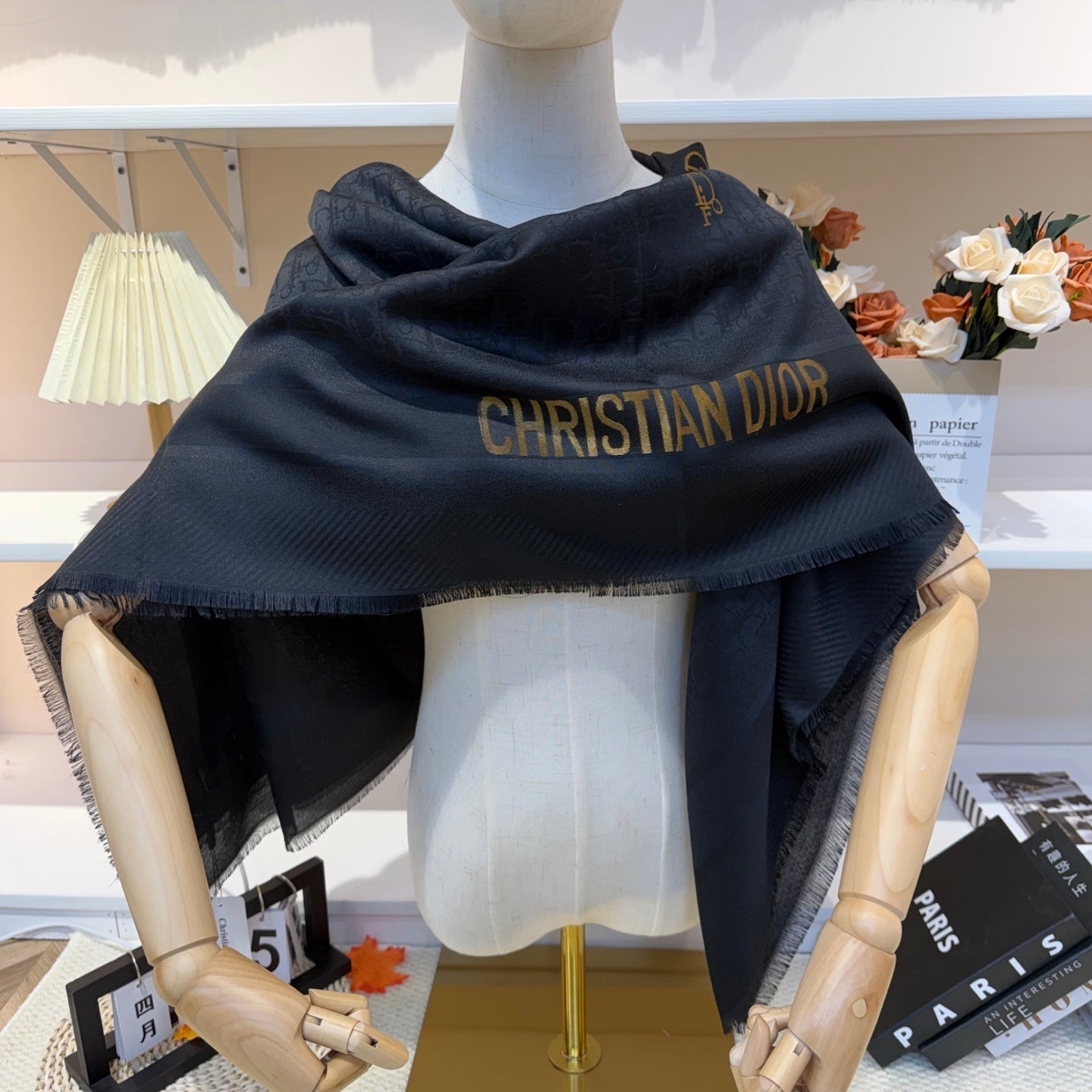 Dior 26s Scarf 140cm In Cashmere Silk 281270