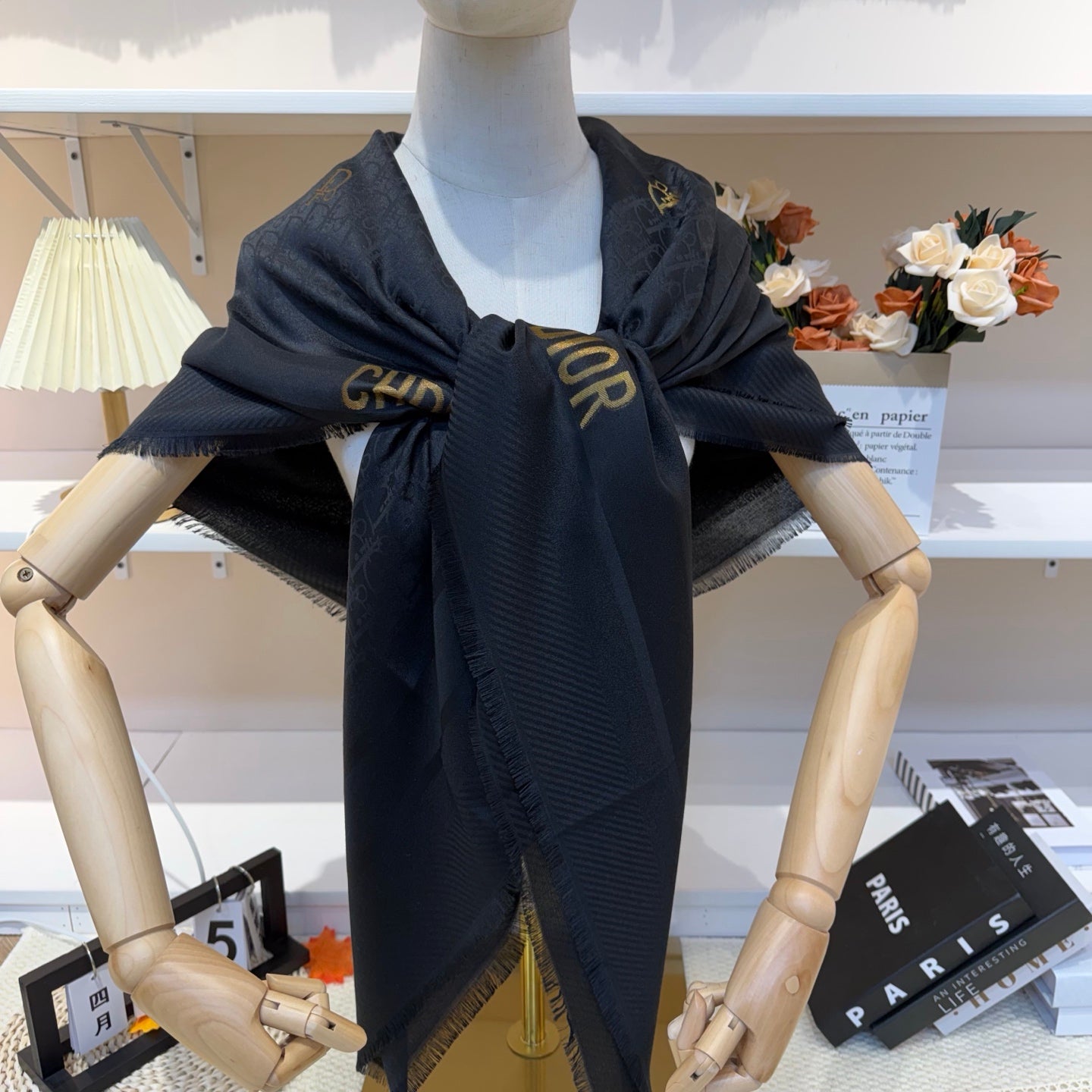 Dior 26s Scarf 140cm In Cashmere Silk 281270