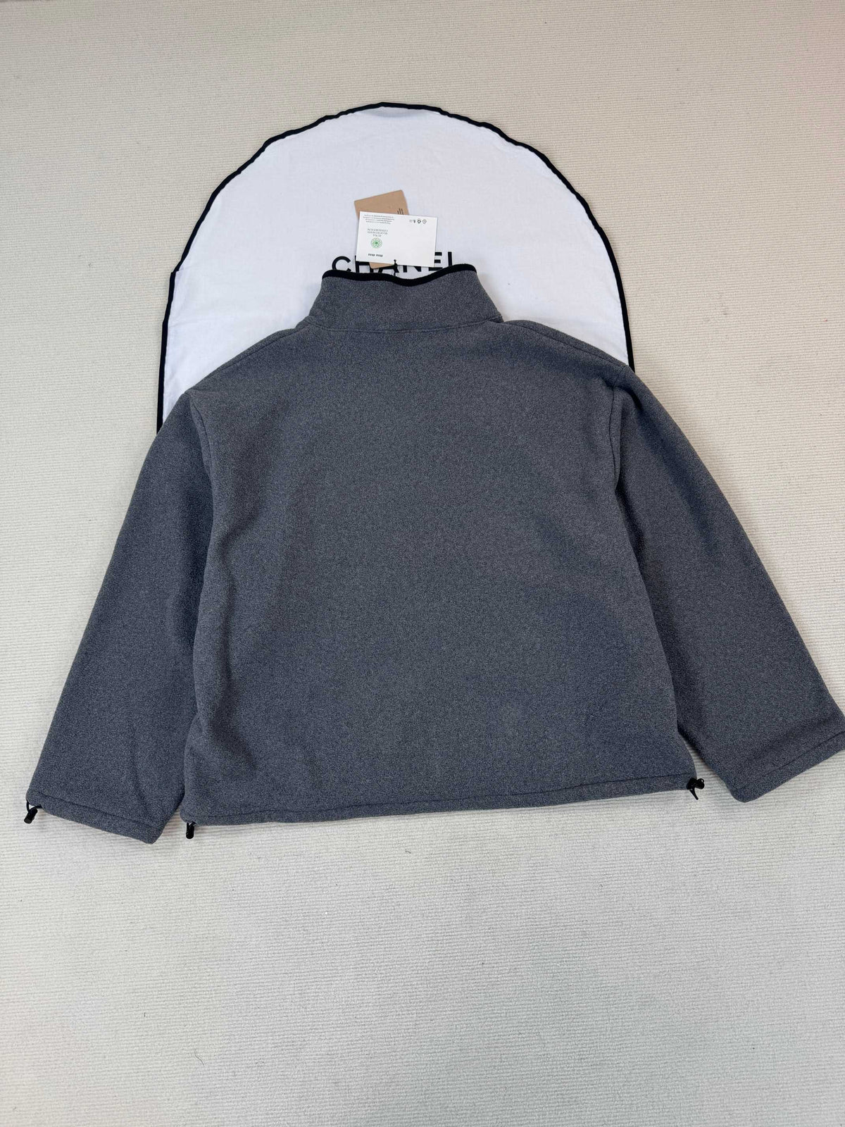 Miu 26s Fleece Jacket Grey Cashmere Cotton 433022