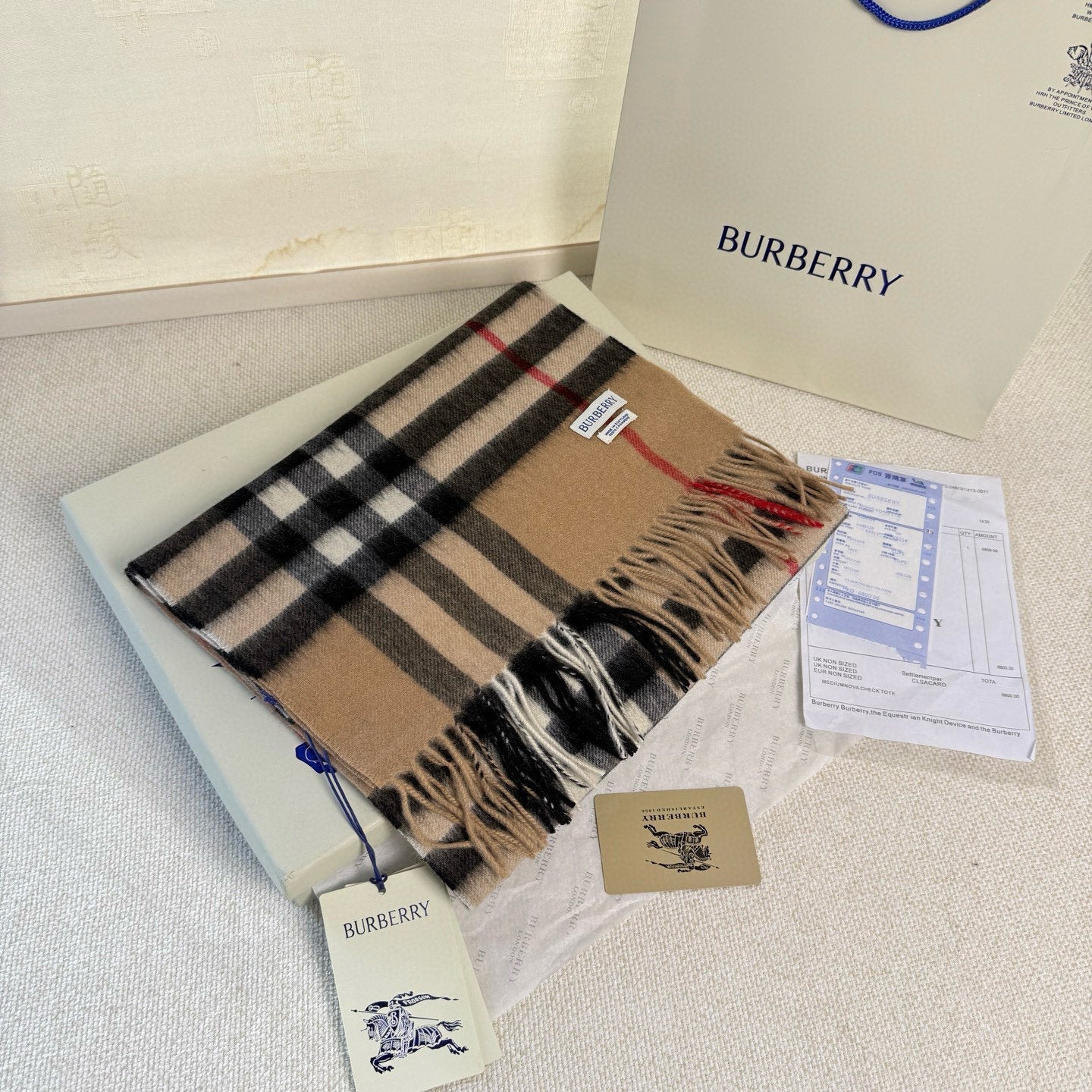 BBR Long Scarf 170CM Tan Cashmere 150390