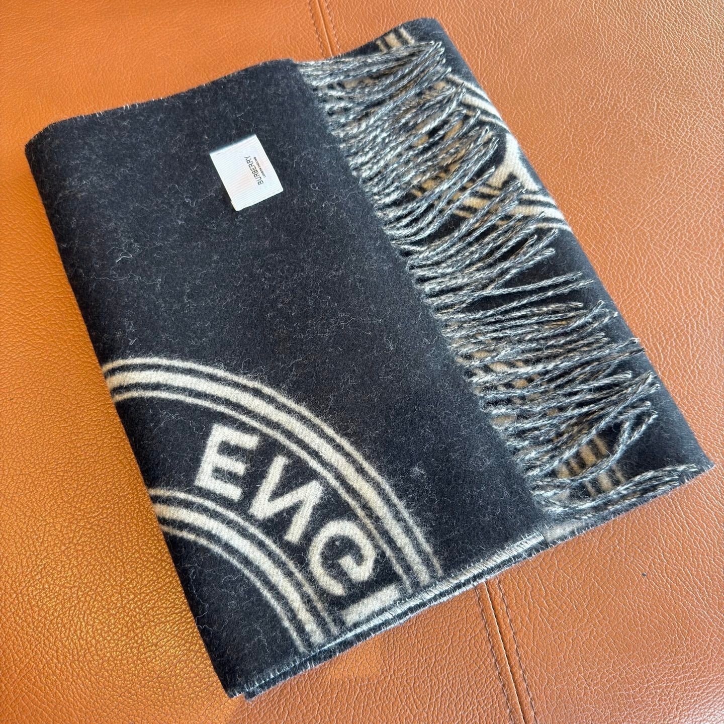 BBR Long Scarf 170CM Black Calico Cashmere 150404