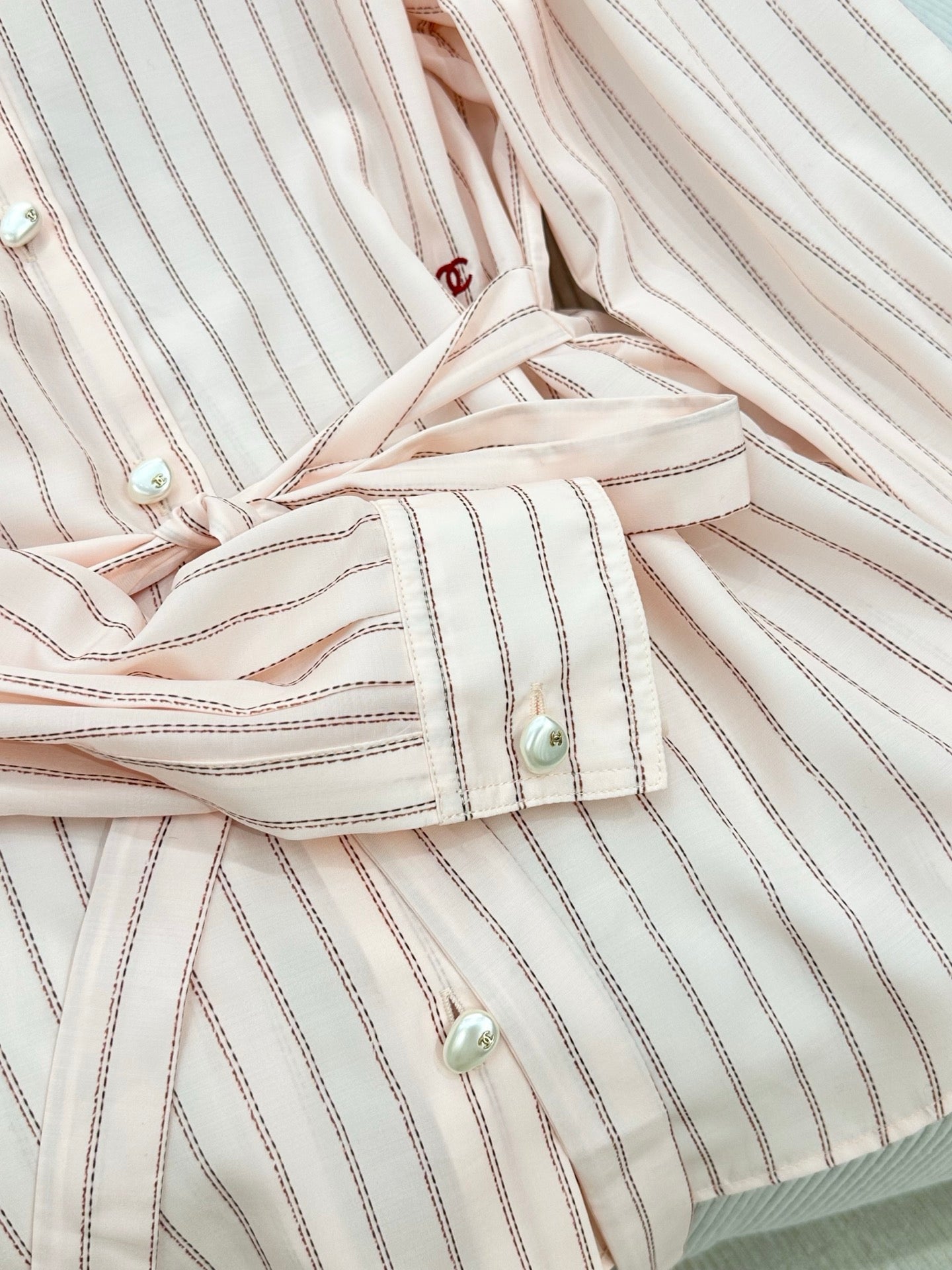 CC 26s Long-Sleeved Shirt Pale Pink Cotton 415527