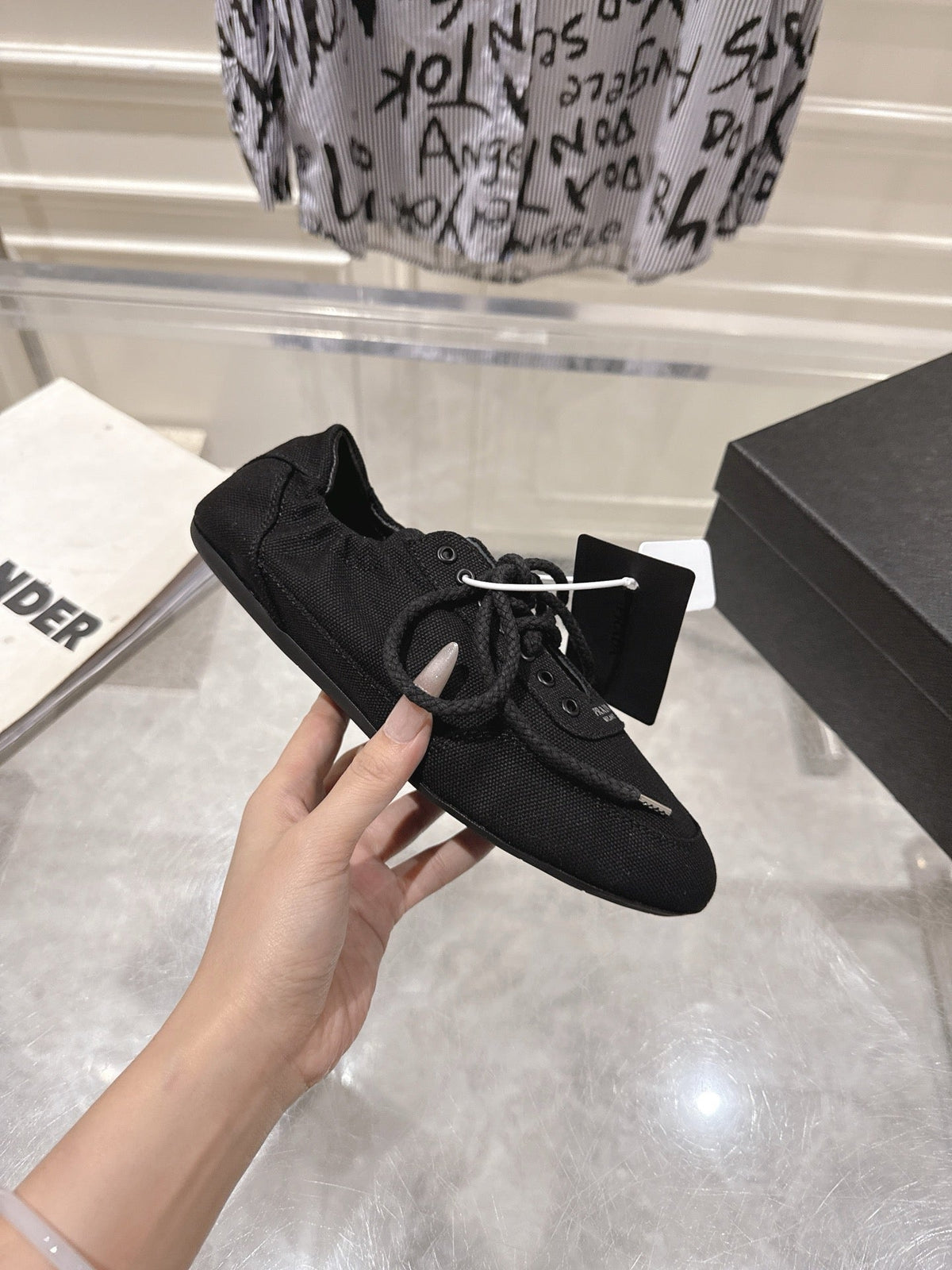 Prada 26S Sneakers Black Canvas 148091