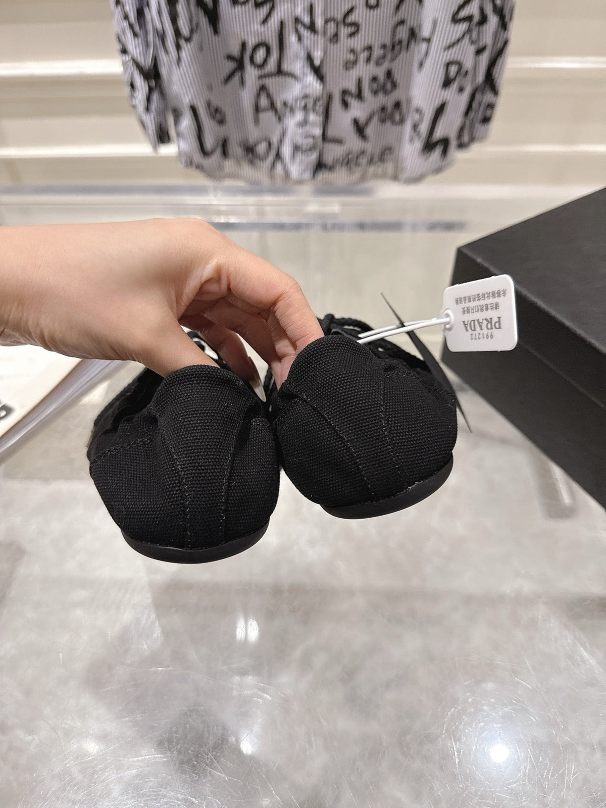 Prada 26S Sneakers Black Canvas 148091