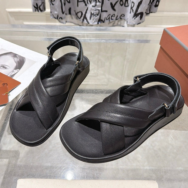 Loro Piana 2026 Criss-cross Straps Sandal Suede Leather 918892