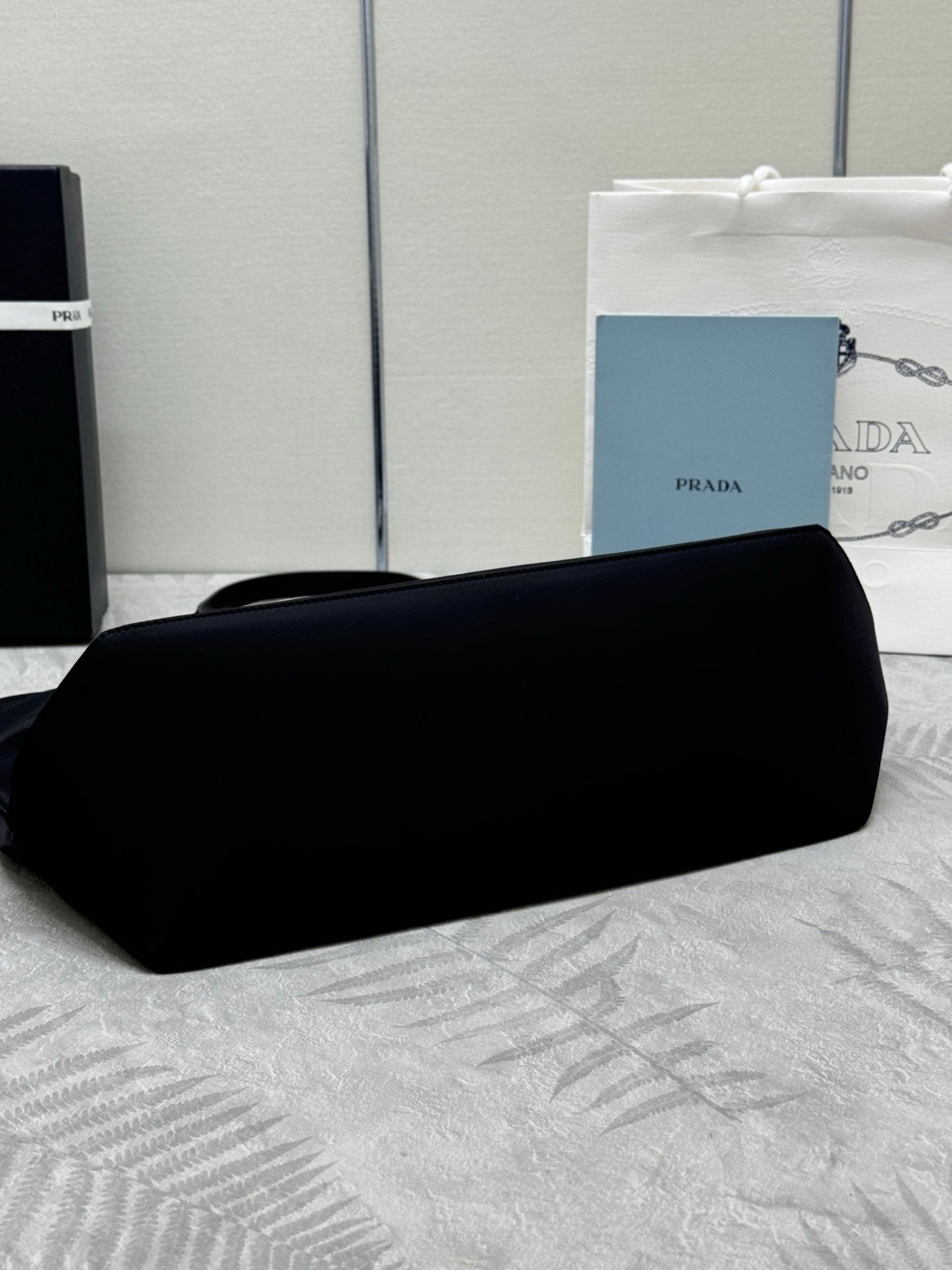 Prada Re-Edition 1978 Tote Bag 35cm Black Re-Nylon& Saffiano Leather