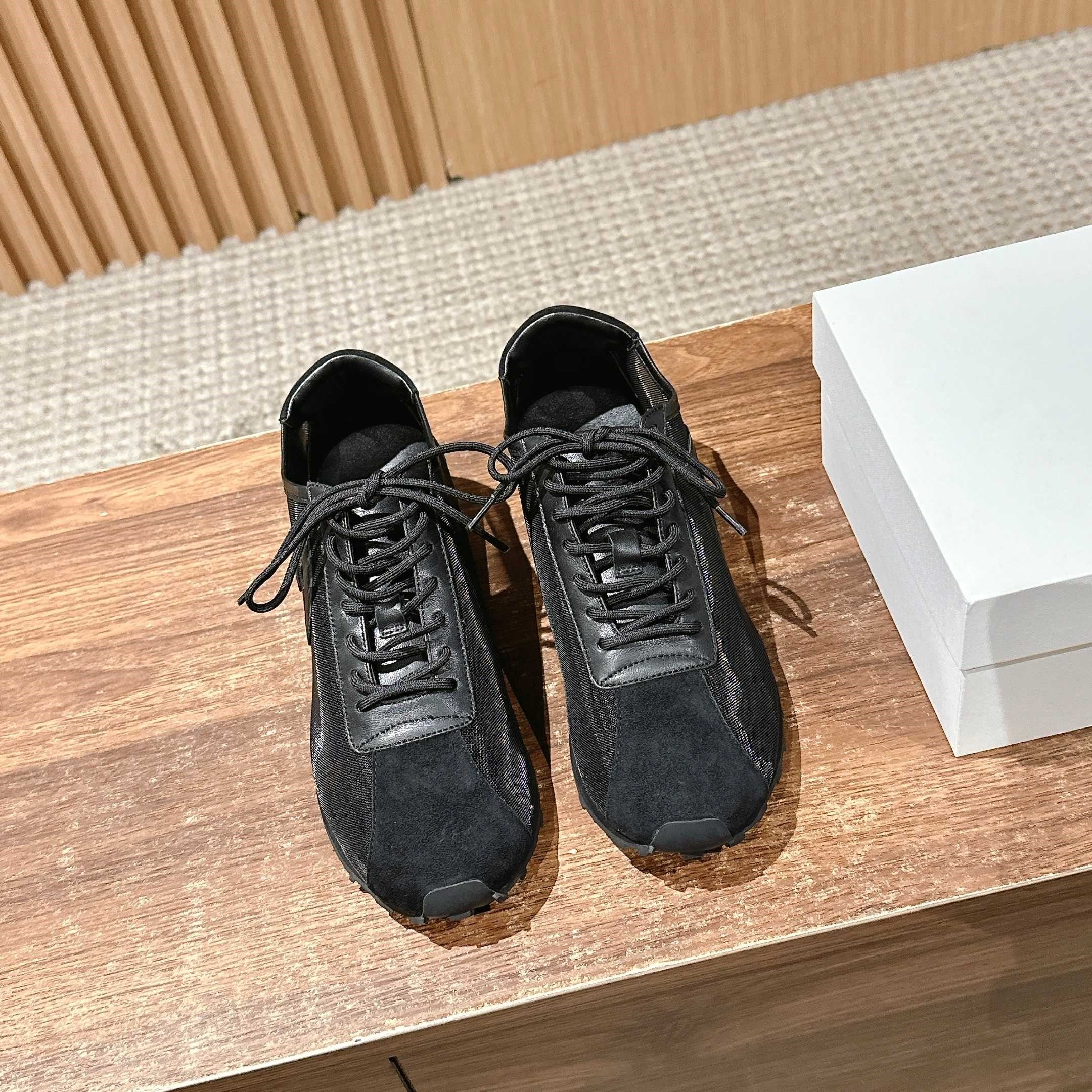 The Row Sneakers Black Mesh And Cowhide 330595