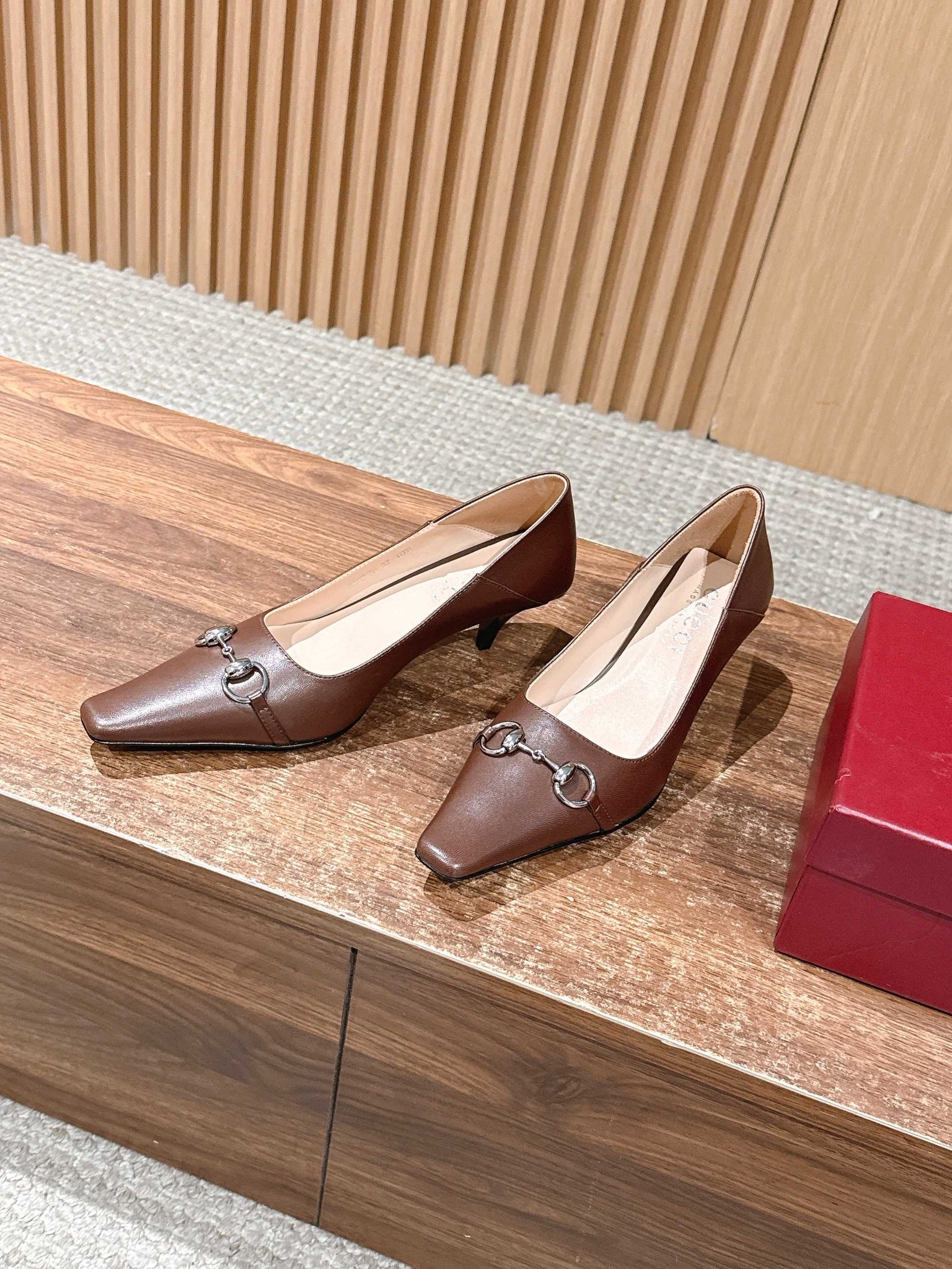 GG 26S Vittoria Pumps 6cm In Brown Lambskin
