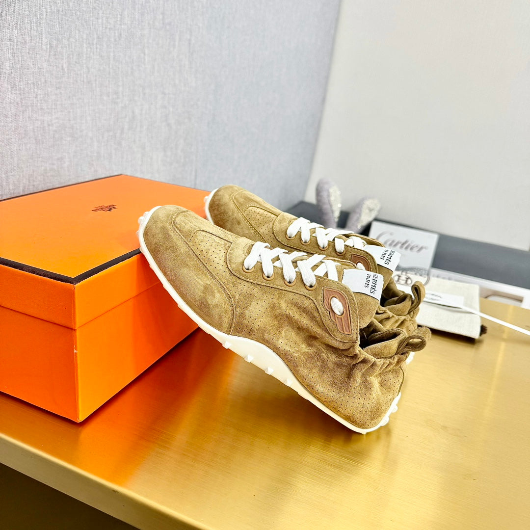HM Sneaker In 25mm Light Yellow Brown Suede 956333