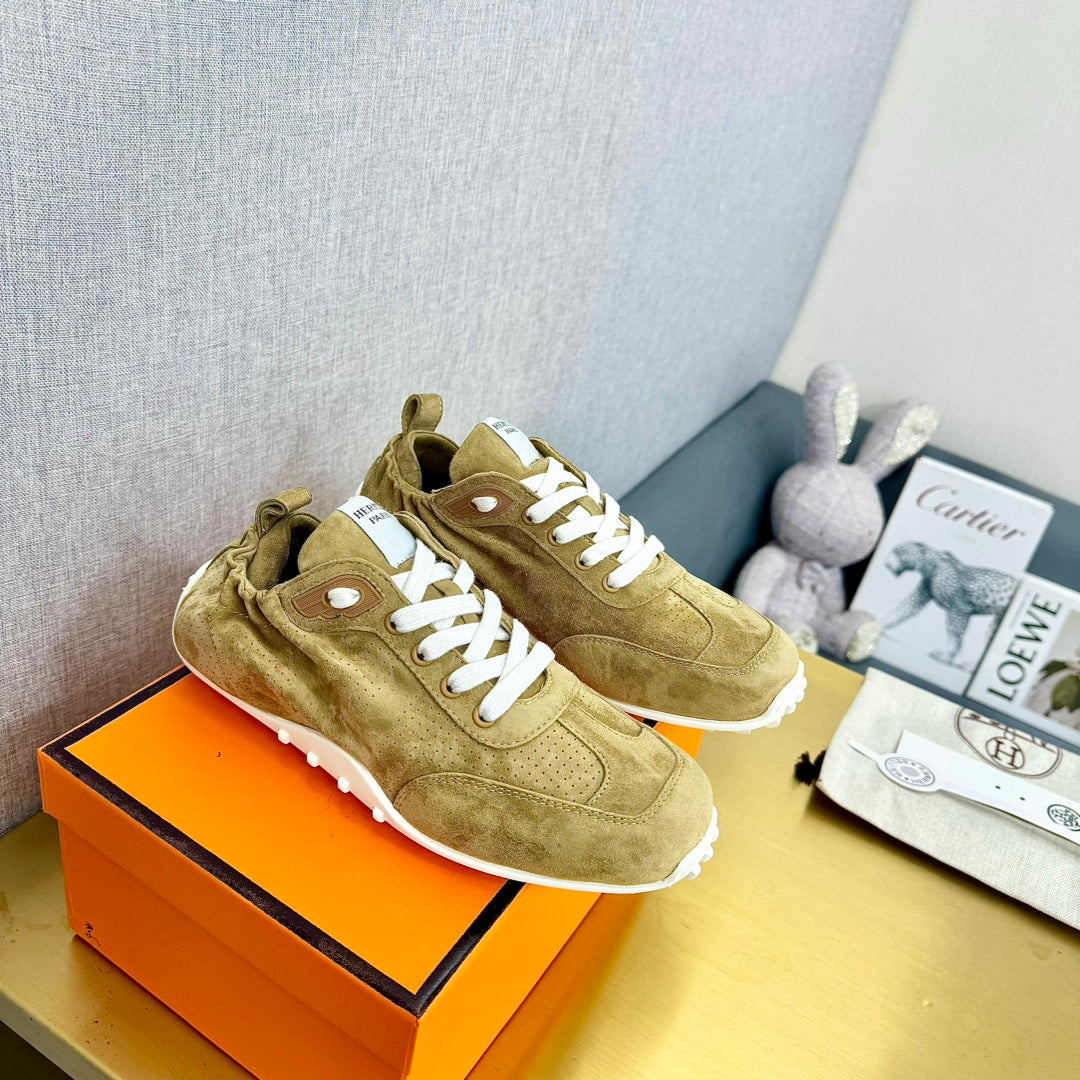 HM Sneaker In 25mm Light Yellow Brown Suede 956333