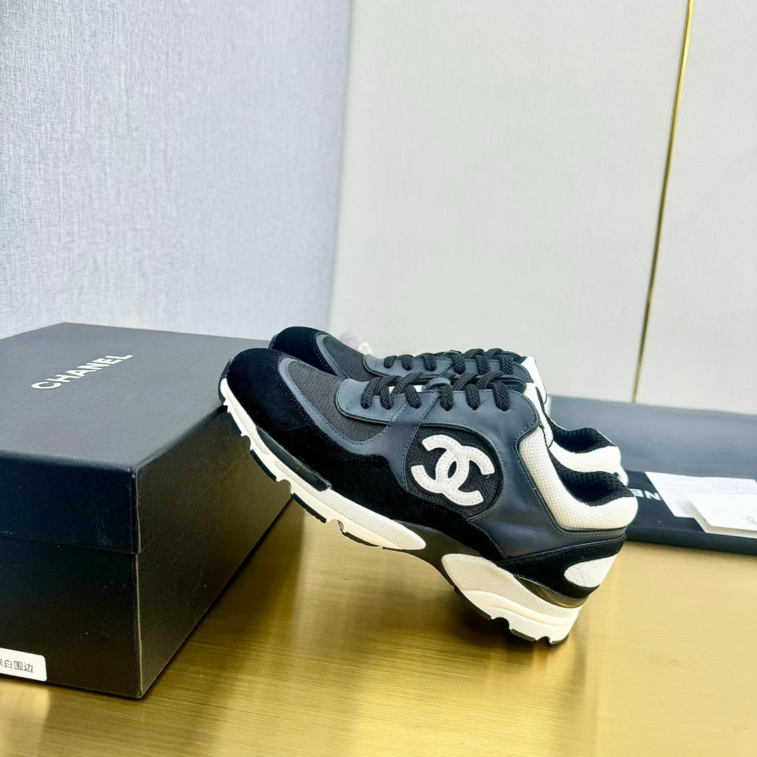 CC 26s Metallic Casual Sneakers Black Mesh Suede Leather 981003