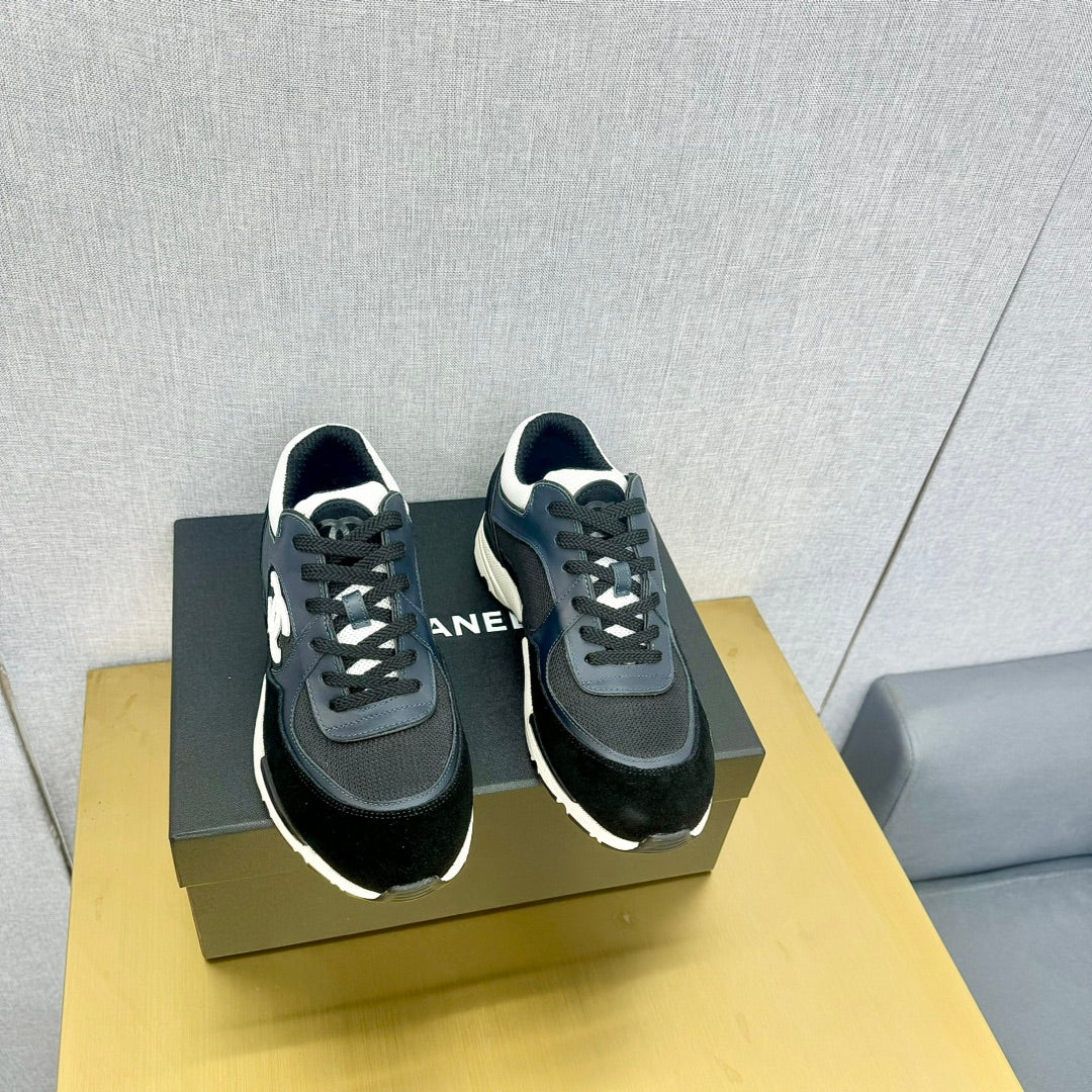 CC 26s Metallic Casual Sneakers Black Mesh Suede Leather 981003