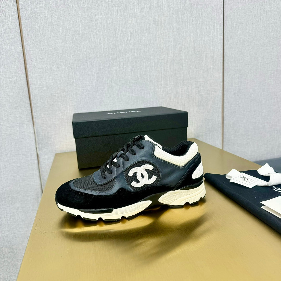 CC 26s Metallic Casual Sneakers Black Mesh Suede Leather 981003