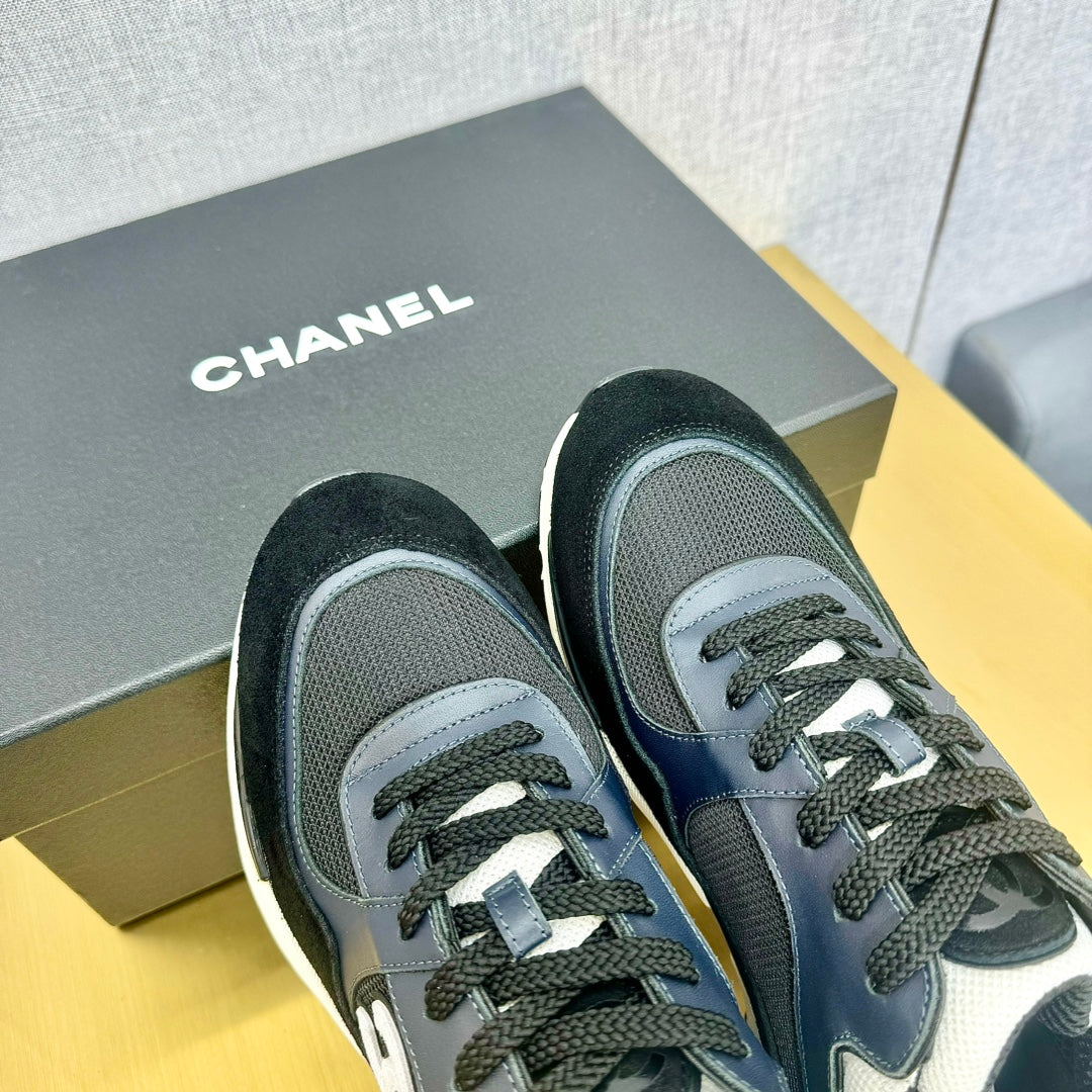 CC 26s Metallic Casual Sneakers Black Mesh Suede Leather 981003