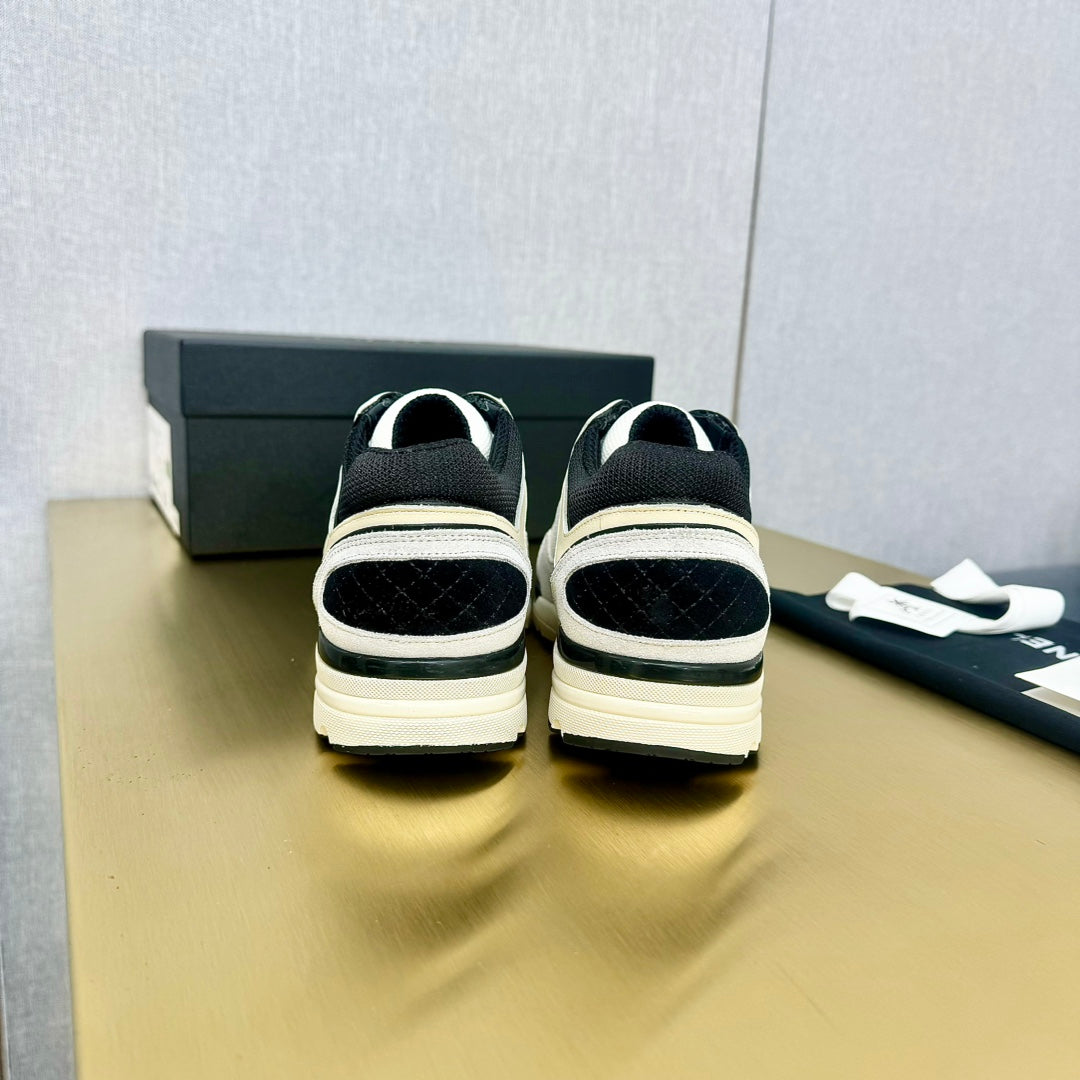 CC 26s Metallic Casual Sneakers Black Cream Mesh Suede Leather 981005
