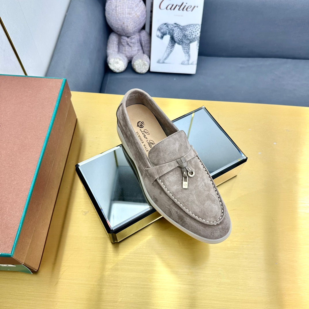 LP Summer Charms Walk Loafers Grey Beige Suede 994498