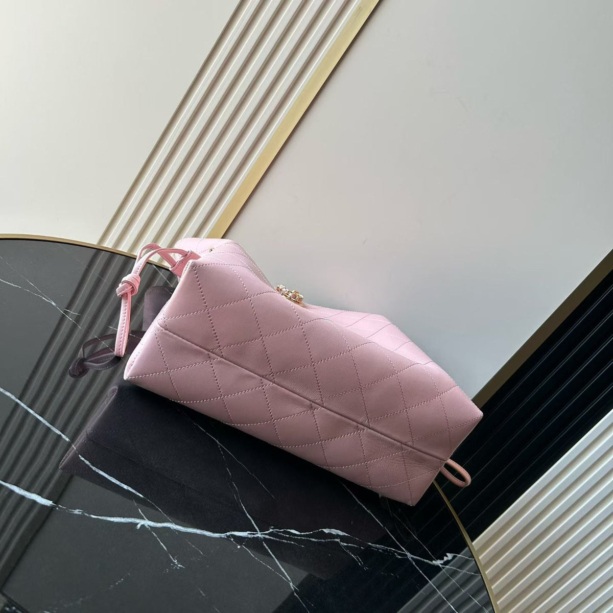 Chanel 2026 Tote Bag With Chain Strap 26cm Light Pink Caviar