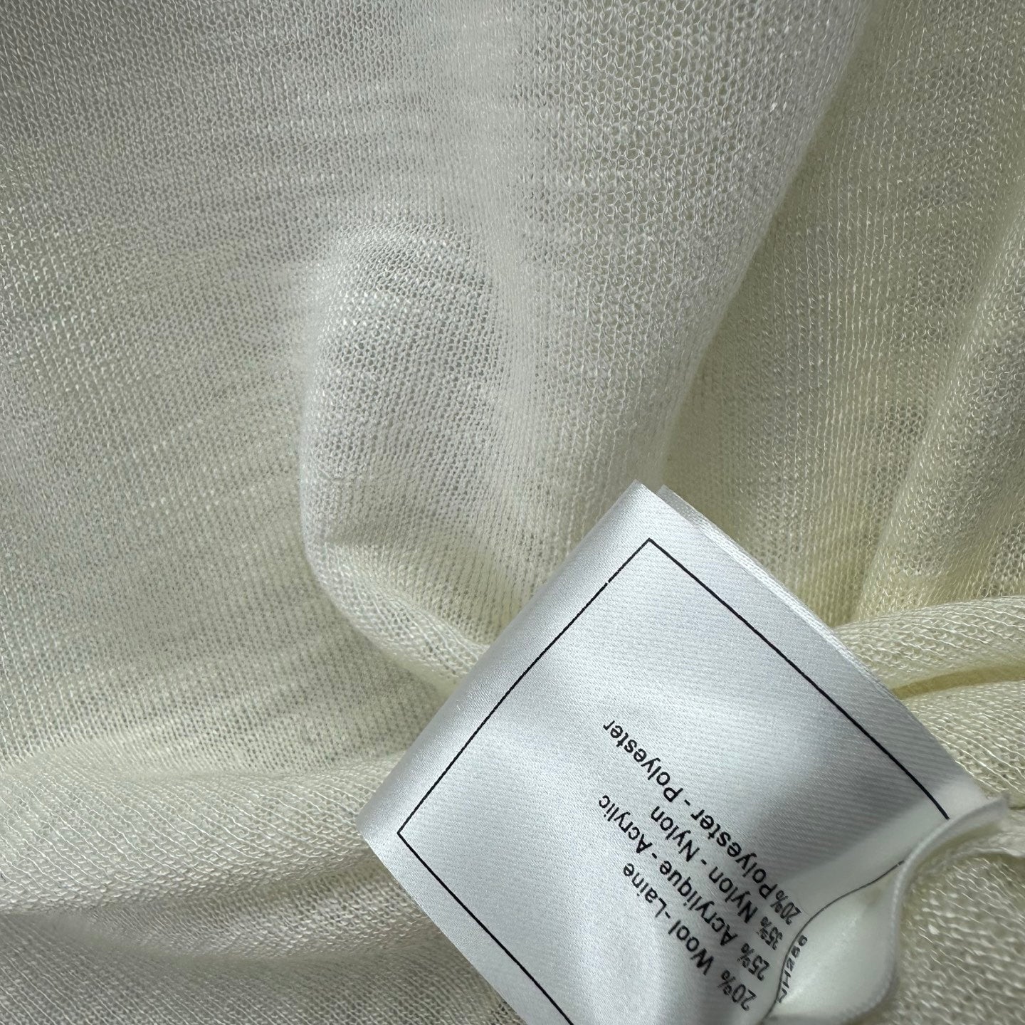CC 26s V-neck Vest Cream Wool Acrylic Nylon 395467