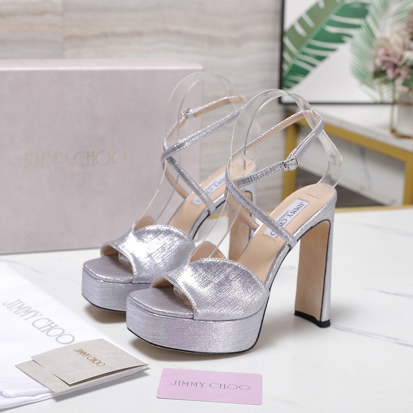 Jimmy Karli Platform Sandals 125m Grey Fabric 397352