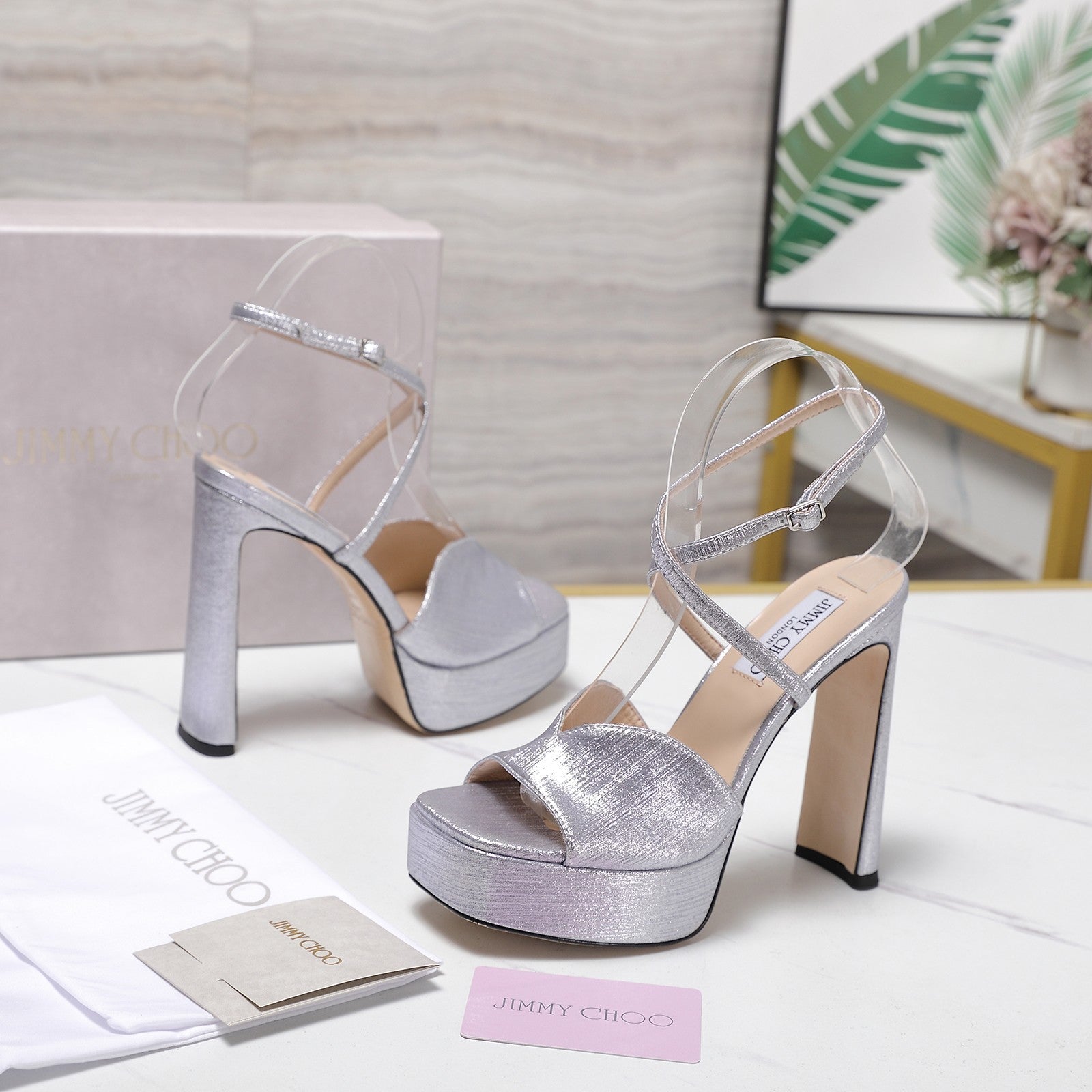 Jimmy Karli Platform Sandals 125m Grey Fabric 397352