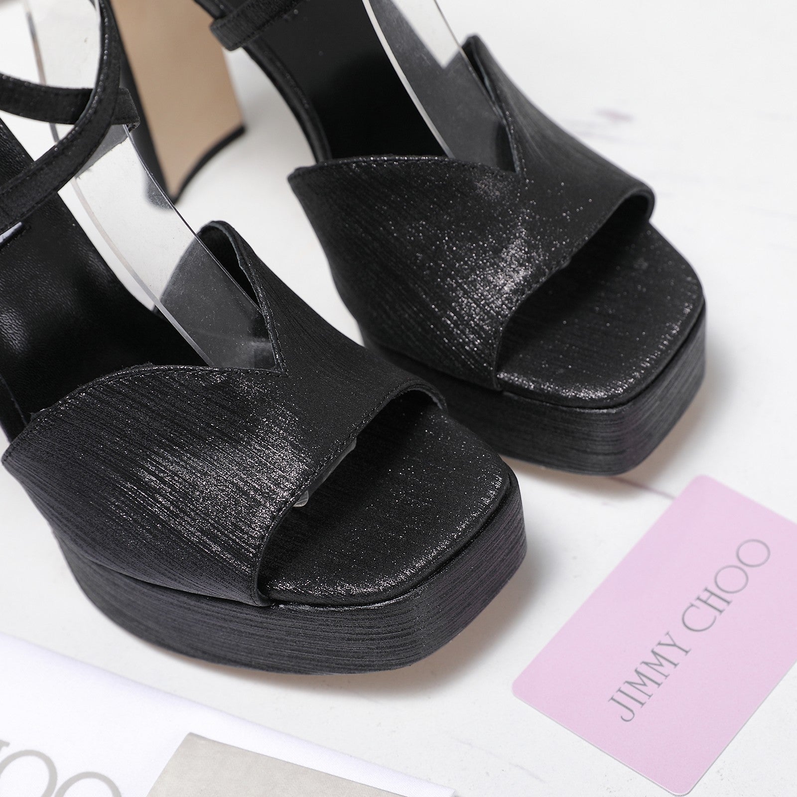 Jimmy Karli Platform Sandals 125mm Black Fabric 397355