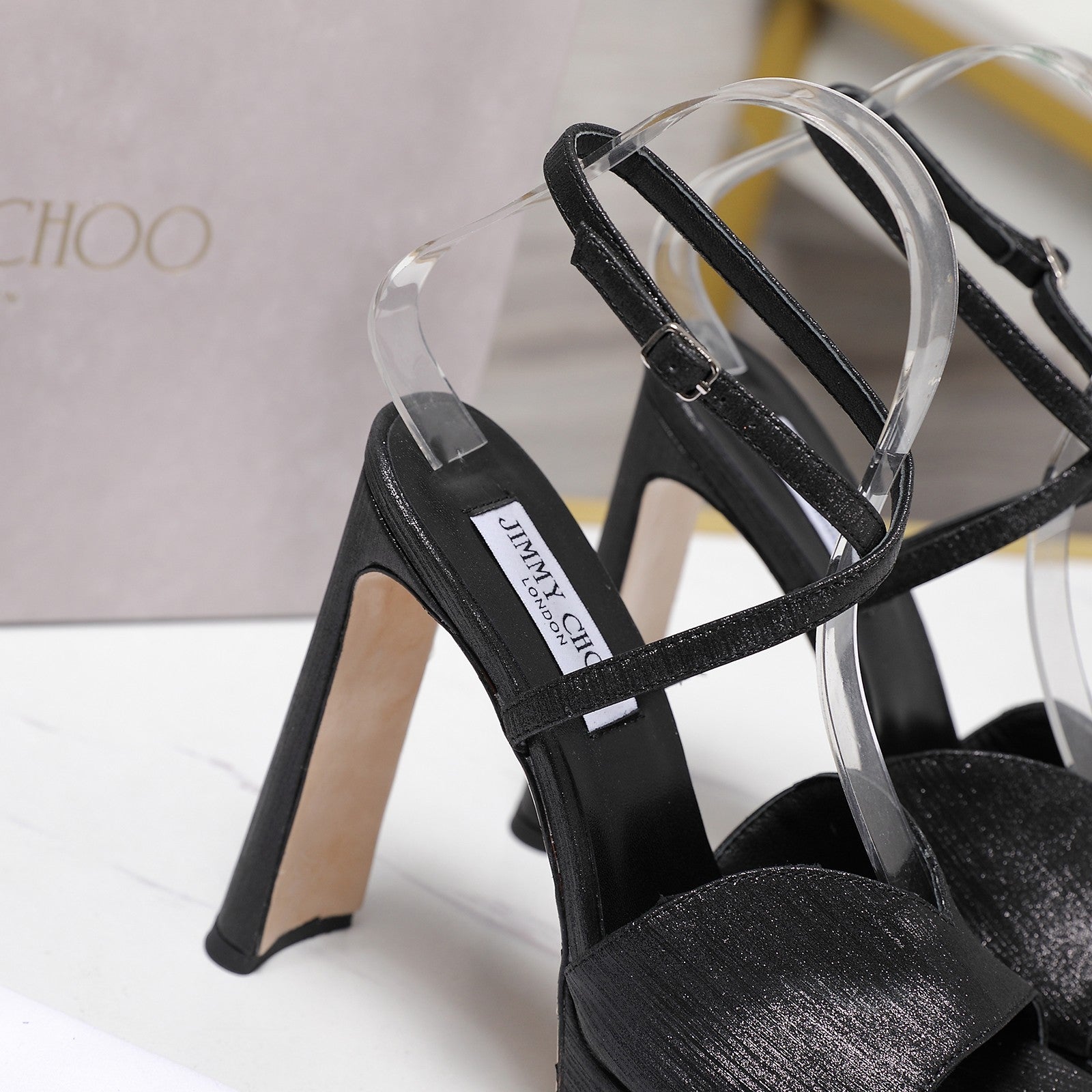 Jimmy Karli Platform Sandals 125mm Black Fabric 397355