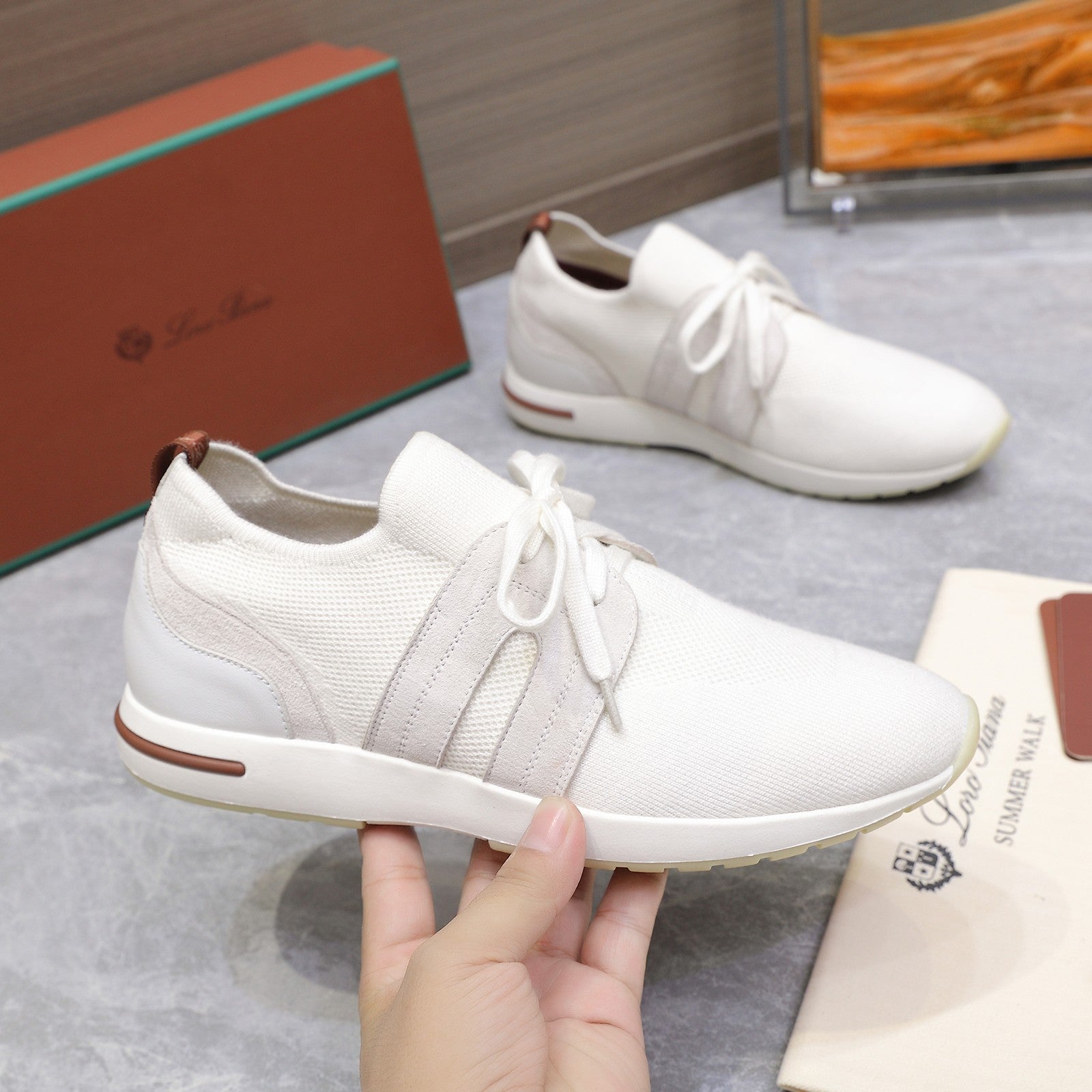 LP 360 LP Lady Flexy Walk Sneaker White Wool Cowhide 504450