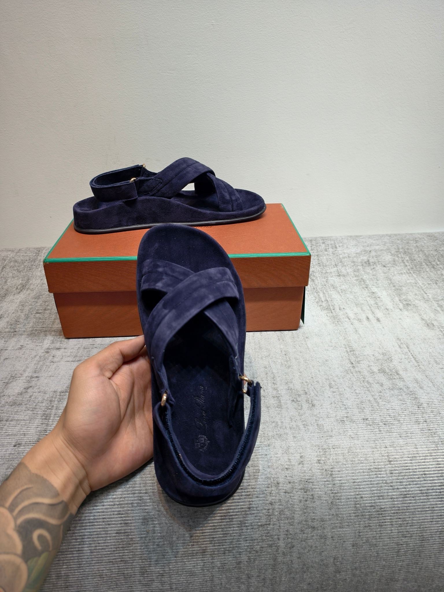 LP 26s Hector Sandal Dark Blue Suede 864860