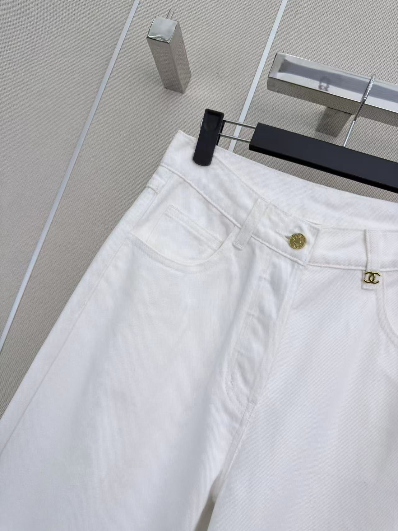 CC 26s Wide-Leg Pants White Denim 407867