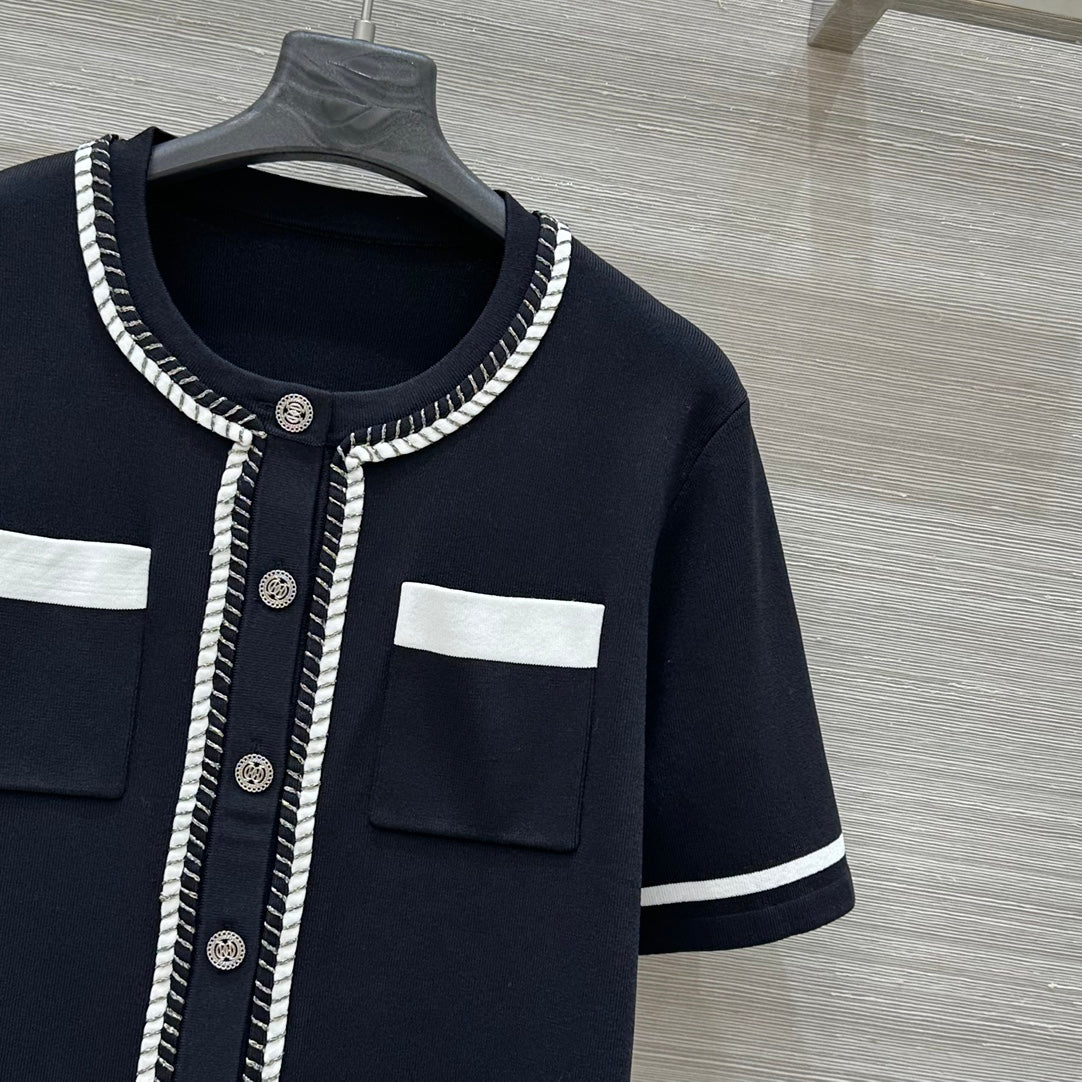CC Short Sleeve Cardigan Black