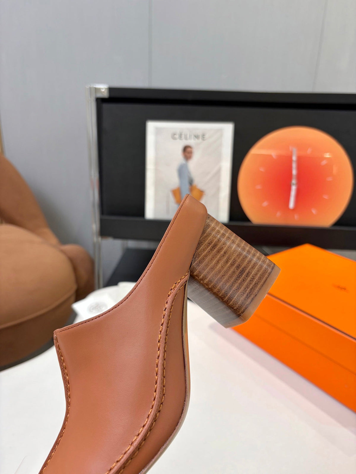 HM 26s Destin Mules 7cm Tan Leather 146299