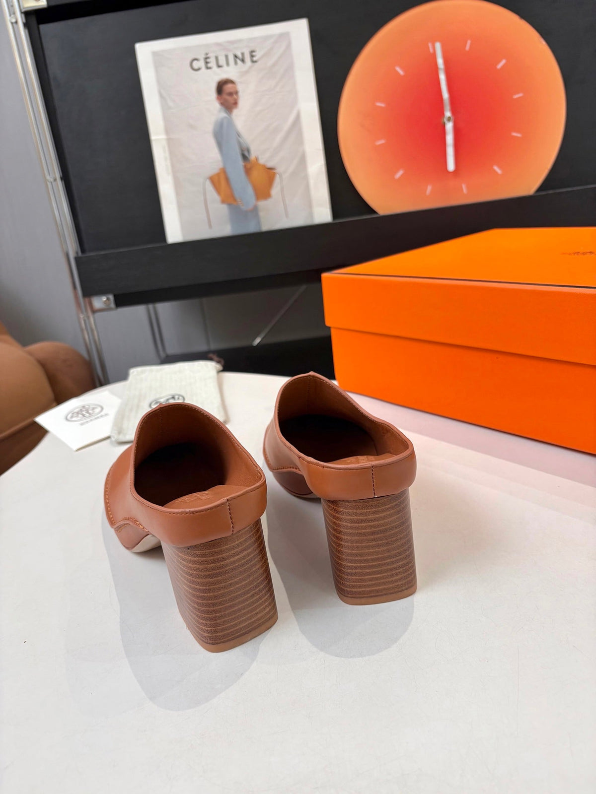 HM 26s Destin Mules 7cm Tan Leather 146299