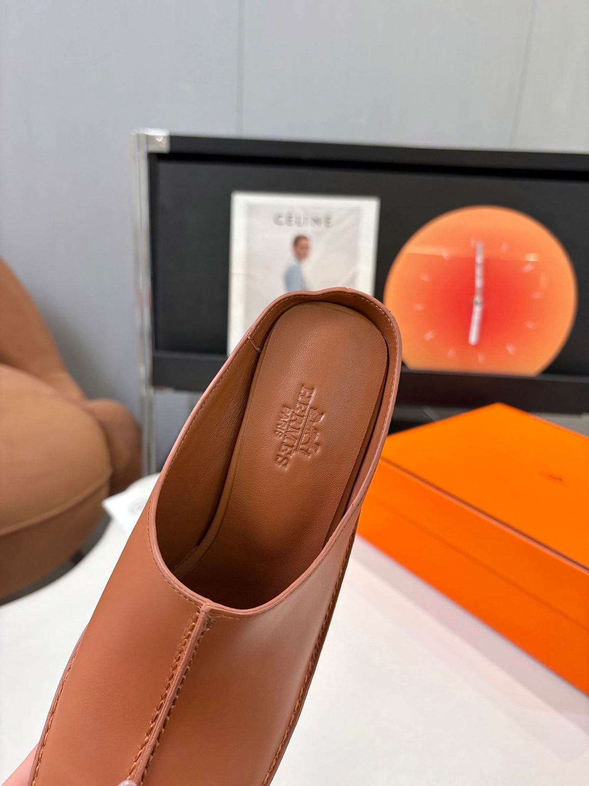 HM 26s Destin Mules 7cm Tan Leather 146299