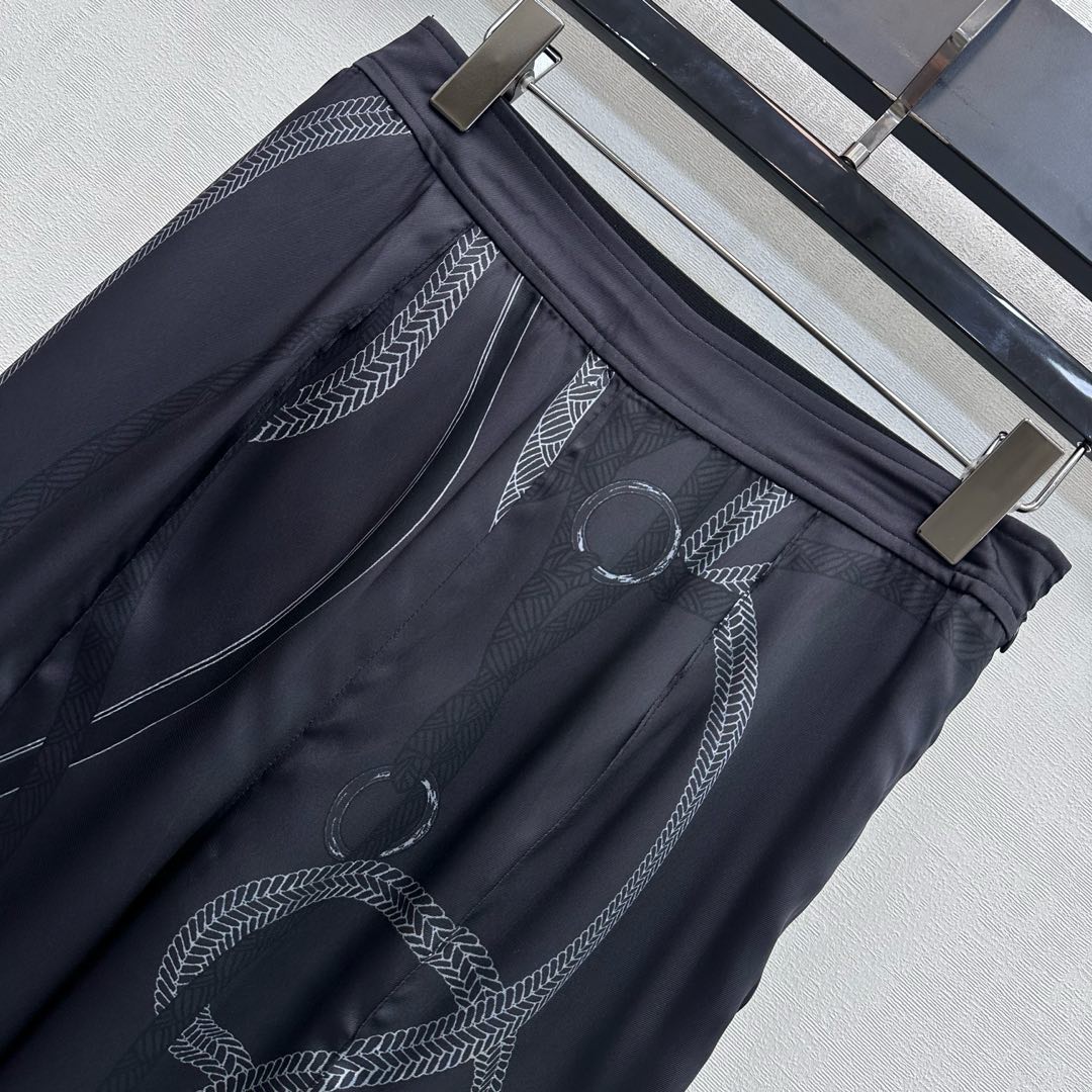 HM SS26 Palefroi Remix Pajama Pants Black Mulberry Silk 351817