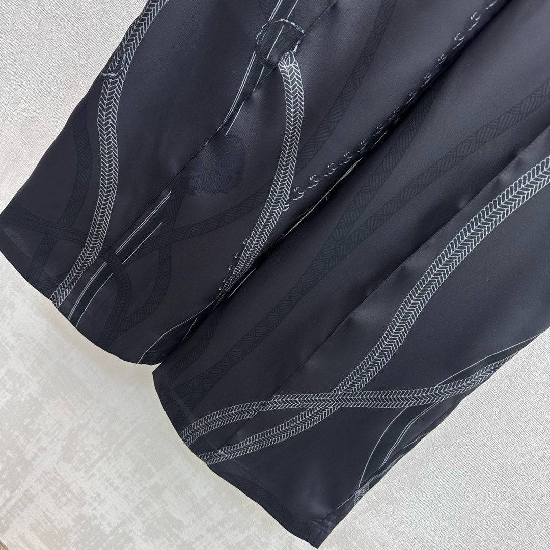 HM SS26 Palefroi Remix Pajama Pants Black Mulberry Silk 351817
