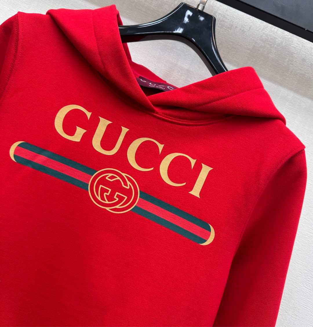 GG SS26 Sweat Shirt Print Red Cotton 350273