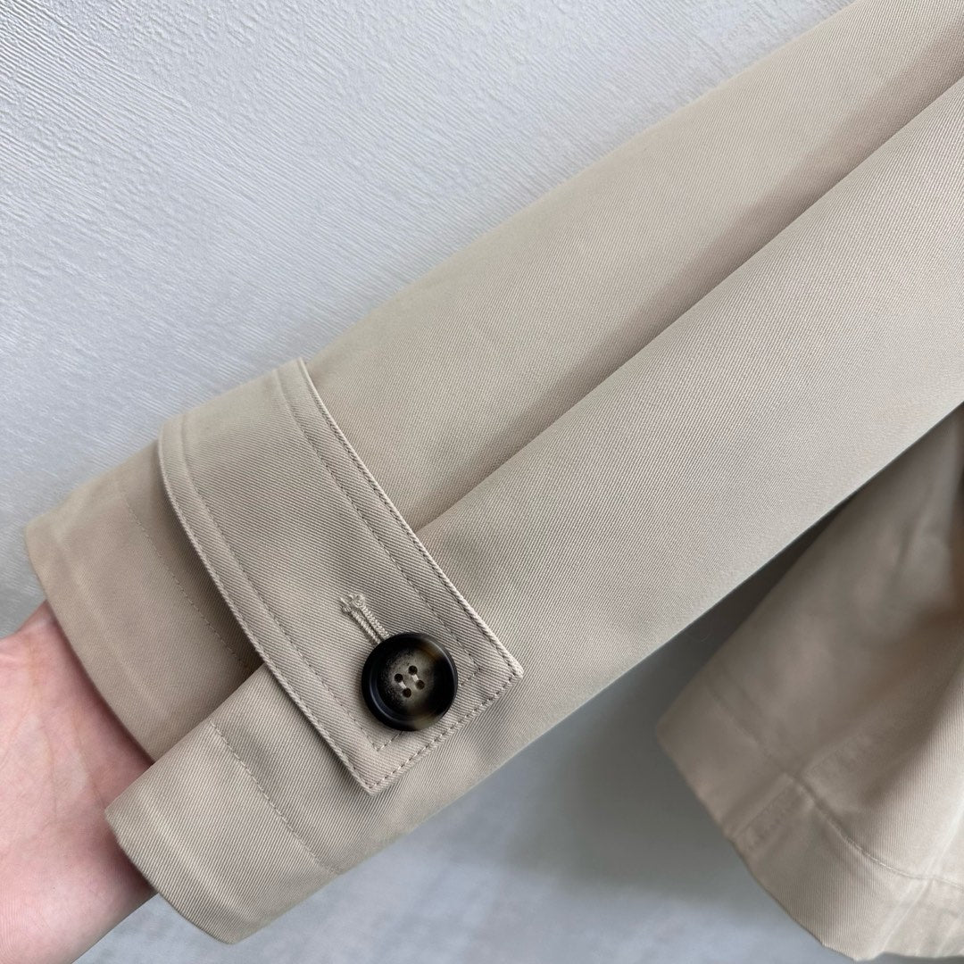 Loewe Stand-collar Windbreaker Beige Cotton Polyester 350380
