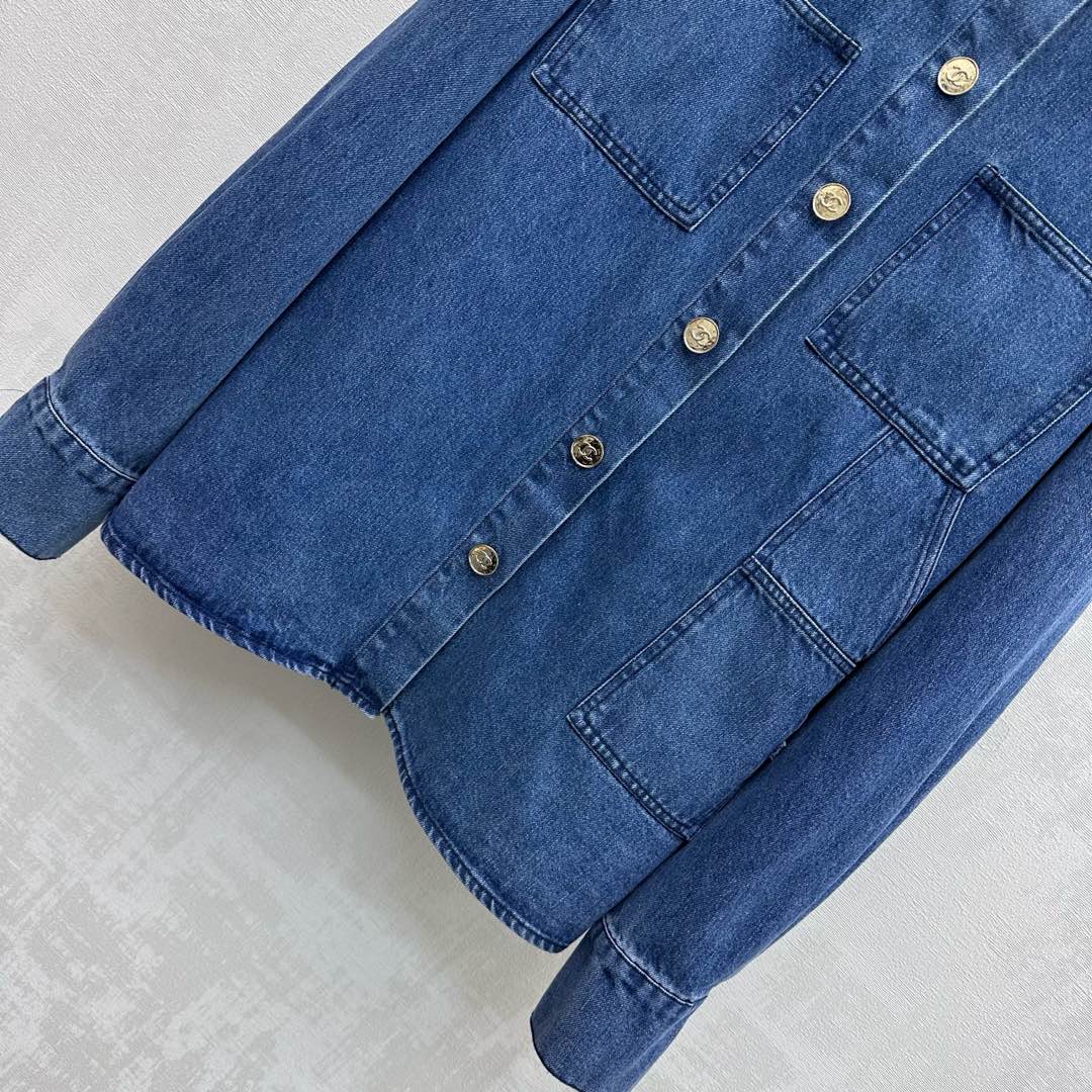 CC 26S Loose-fit Denim Jacket Indigo Blue Cotton Denim 350421