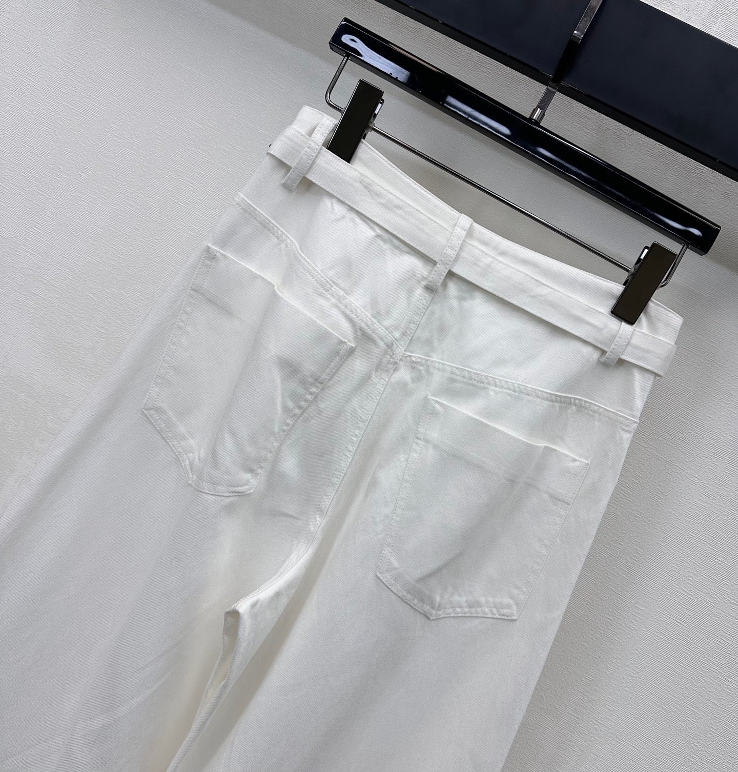 CC Wide-Leg Trousers White Cotton Lyocell 350198