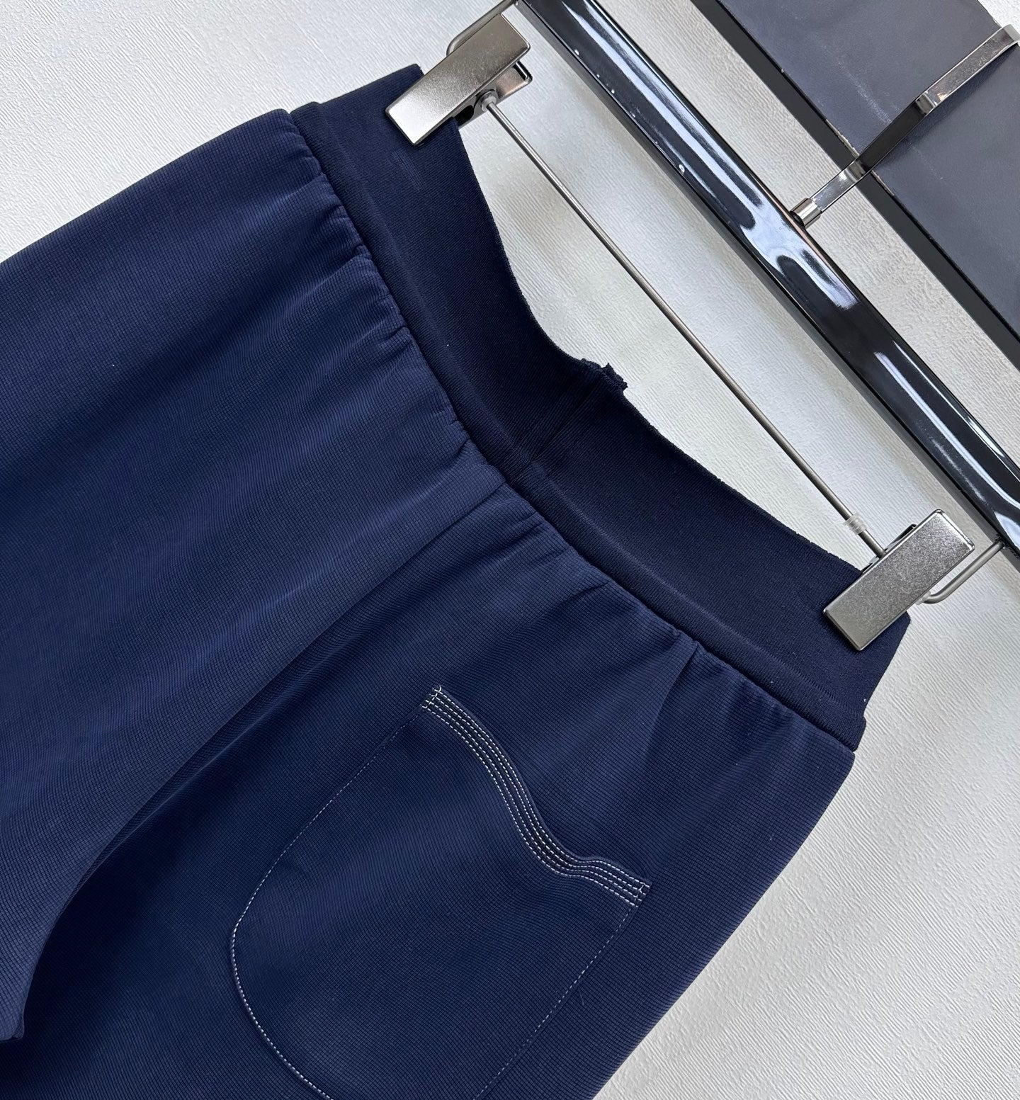 YSL Track Pants Navy Blue Tencel Cotton 350191