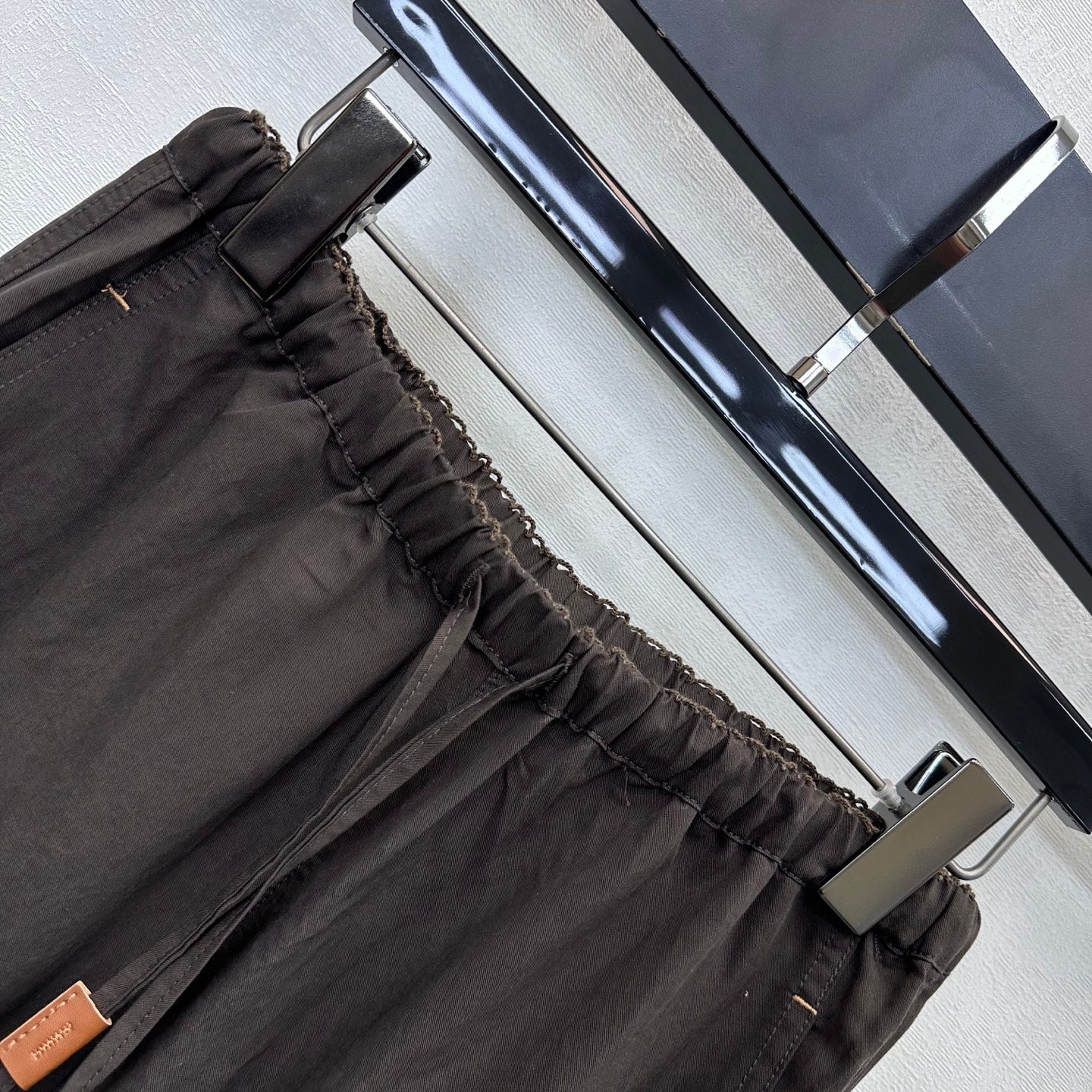 Loewe Drawstring Wide-Leg Pants Black Lyocell 350228