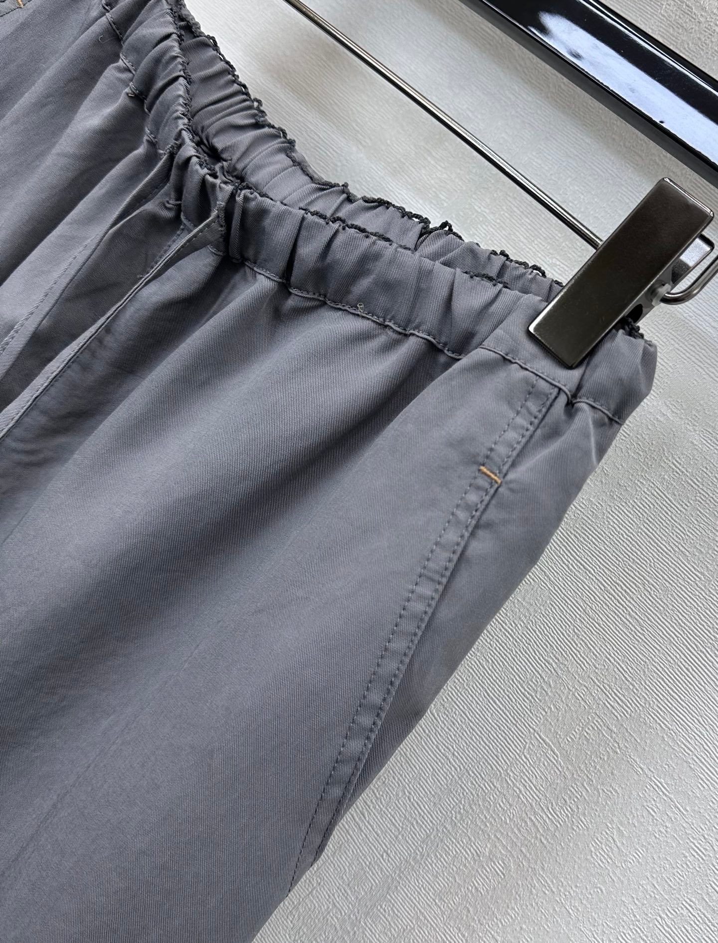 Loewe Drawstring Wide-Leg Pants Dark Grey Lyocell 350226