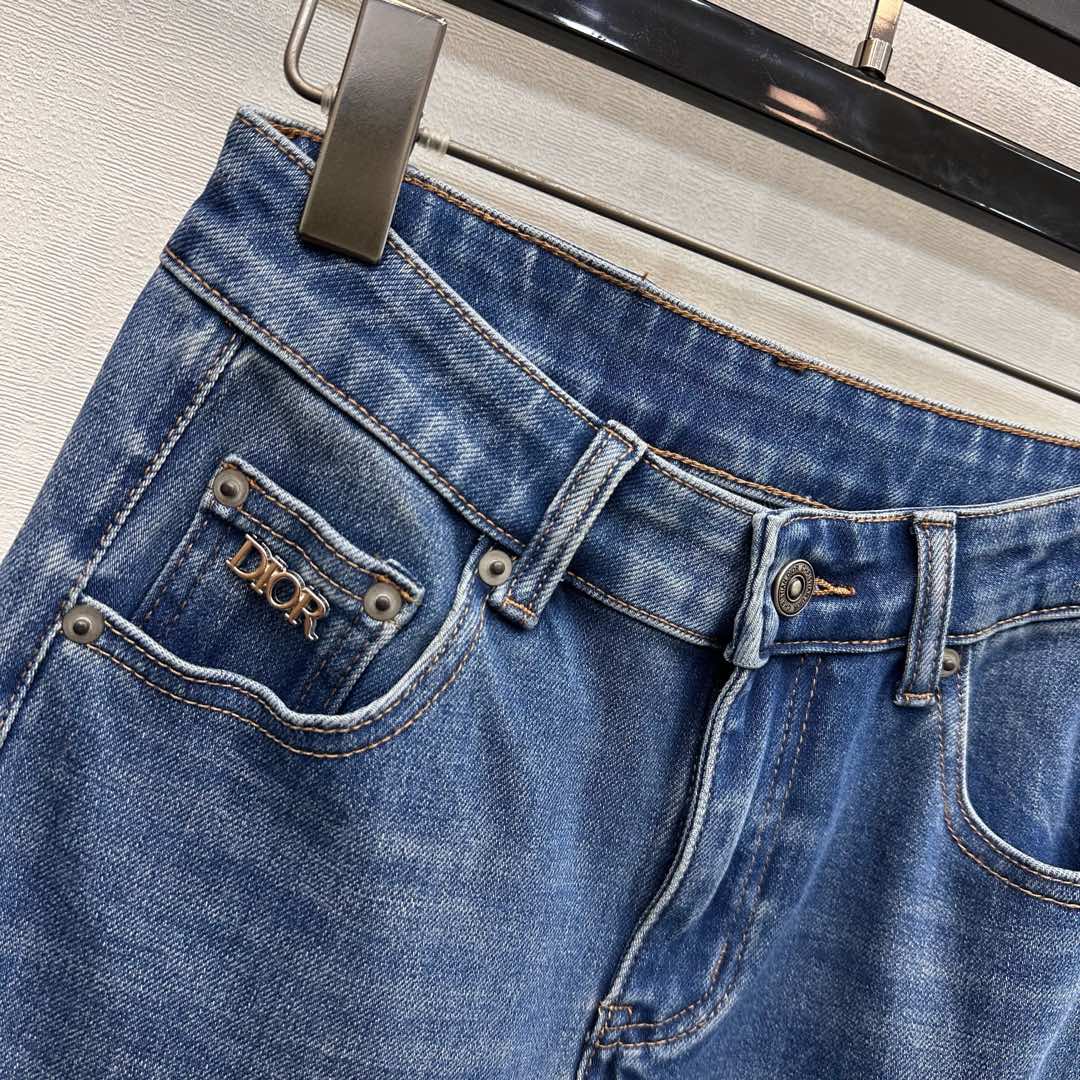 CD Straight-Leg Jeans Blue Cotton Polyester 351738
