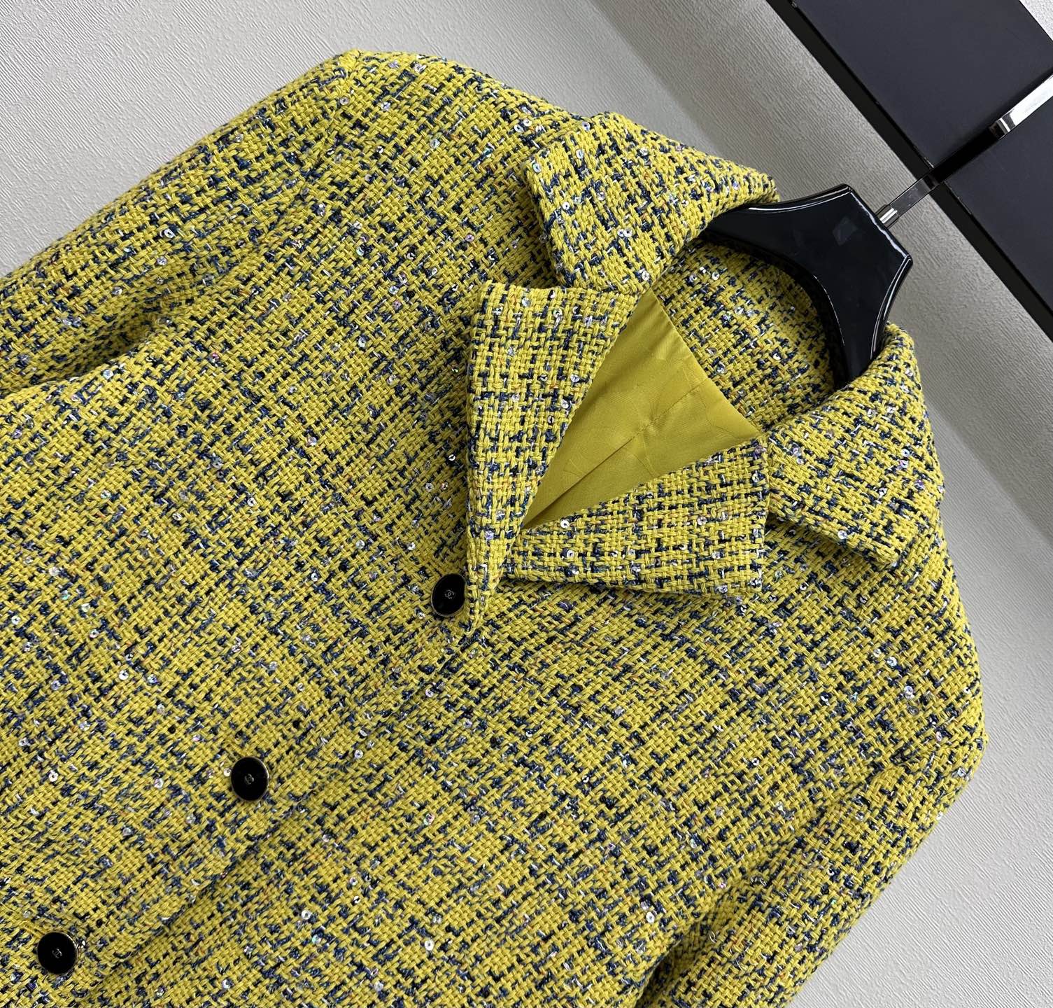 CC 26s Jacket Yellow Navy Blue Sliver Tweed 363984
