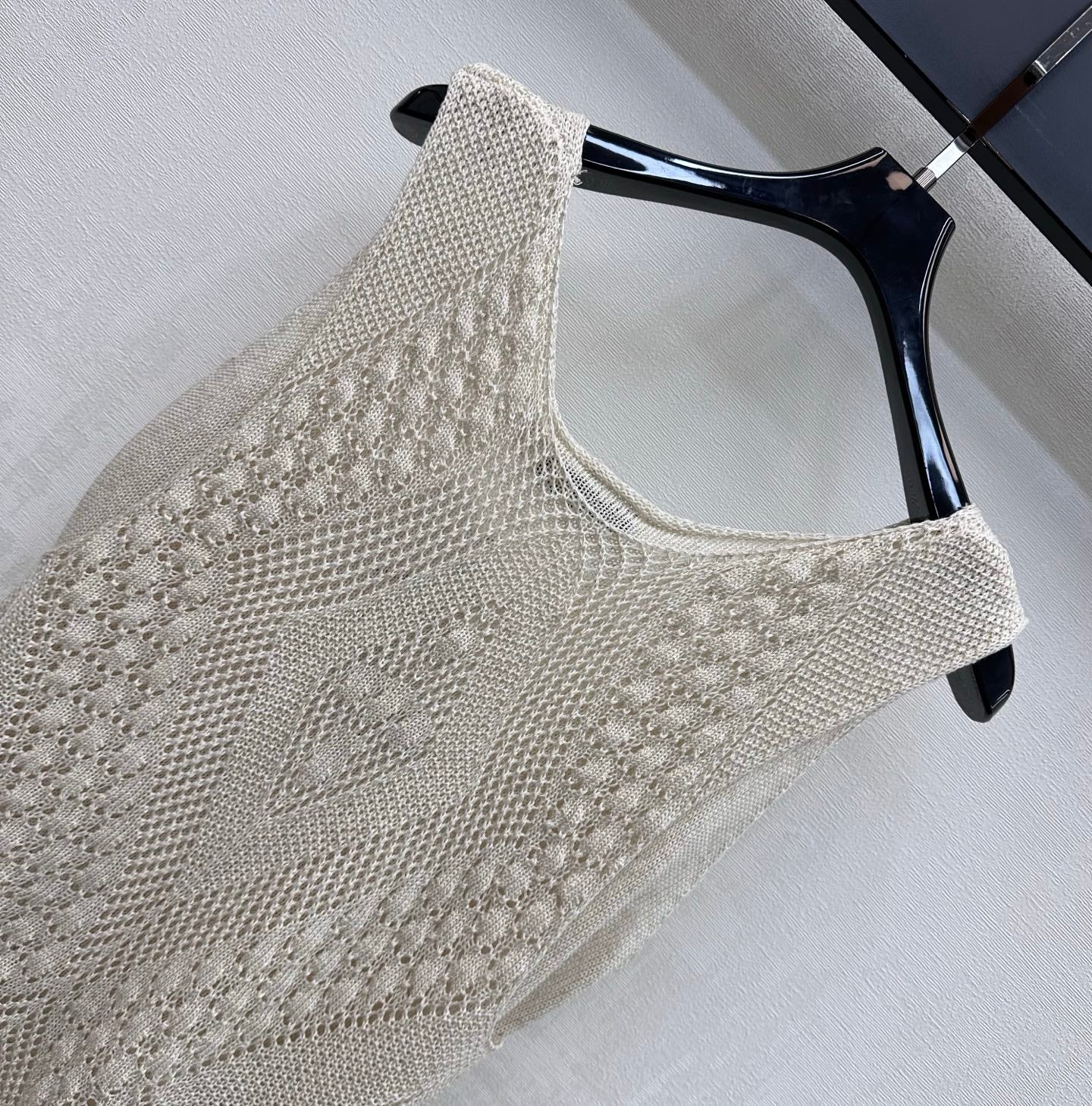 CD Patchwork Knitted Vest Sage Cotton 378372