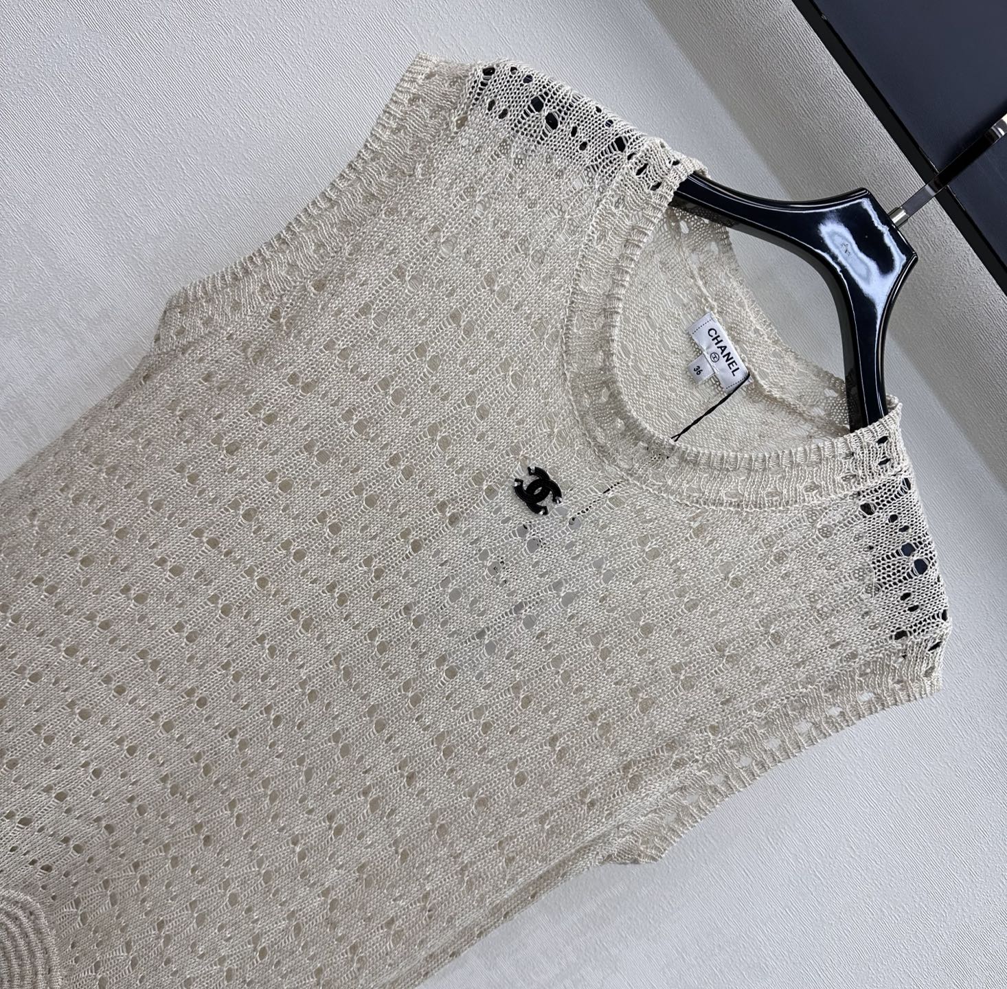CC 26s Logo Knitted Vest Sage Cotton 378324