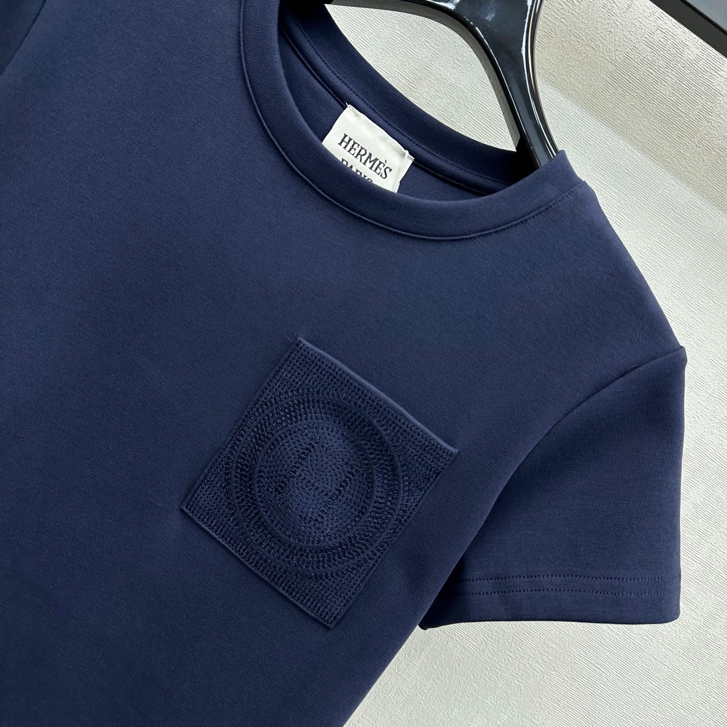 HM 26s Embroidered Pocket T-Shirt Dark Blue Cotton 378823