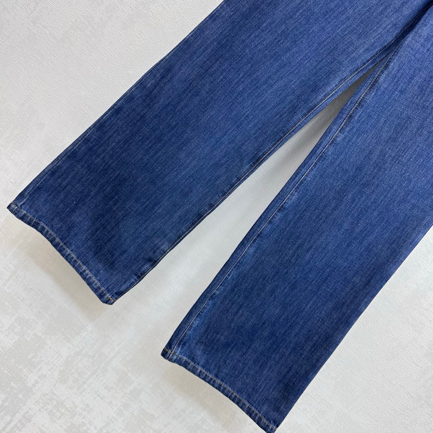 Fendi 26s Straight Leg Trousers Navy Blue Denim 378785