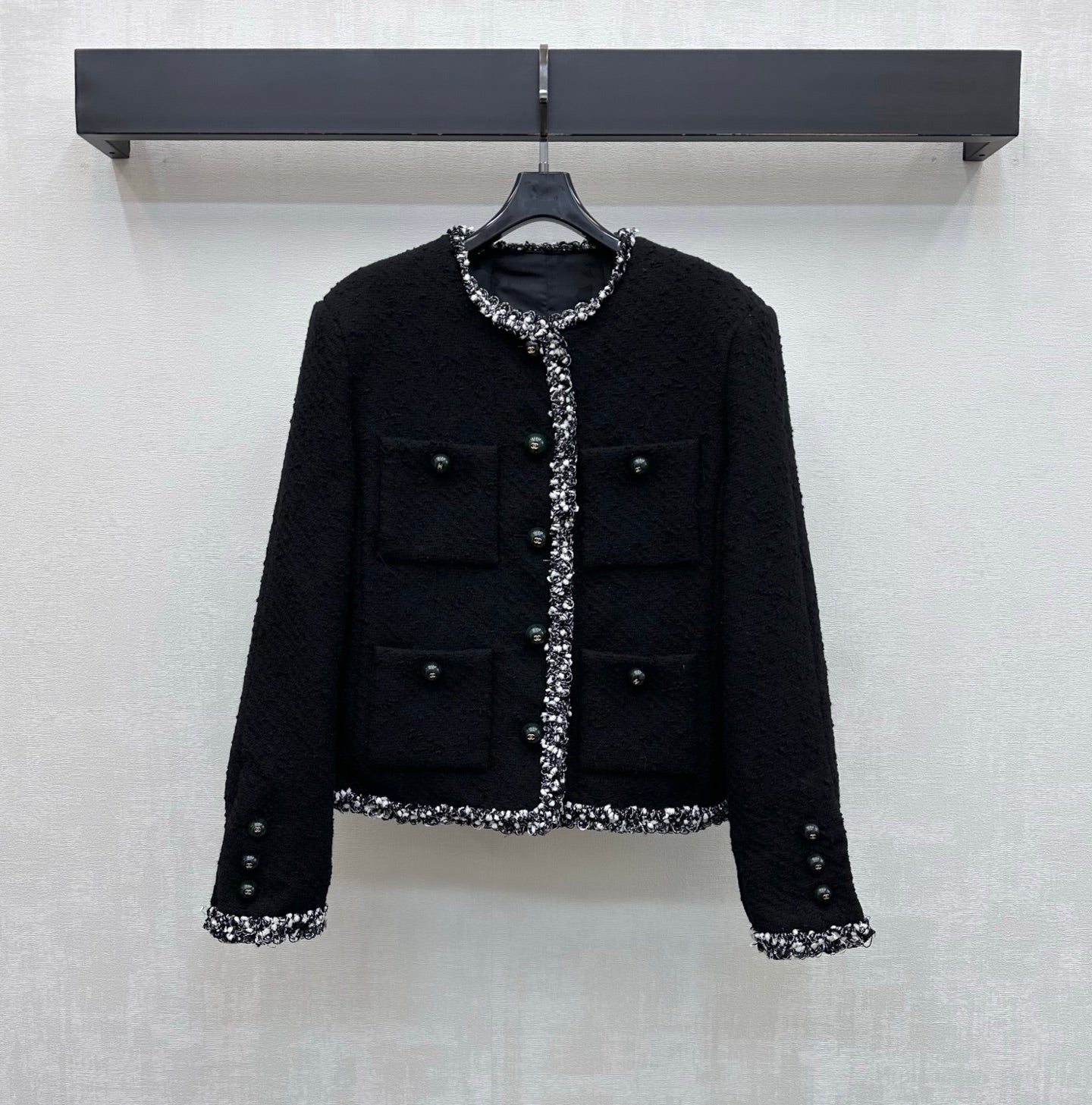 CC 26s Jacket White Black Green Tweed 407415